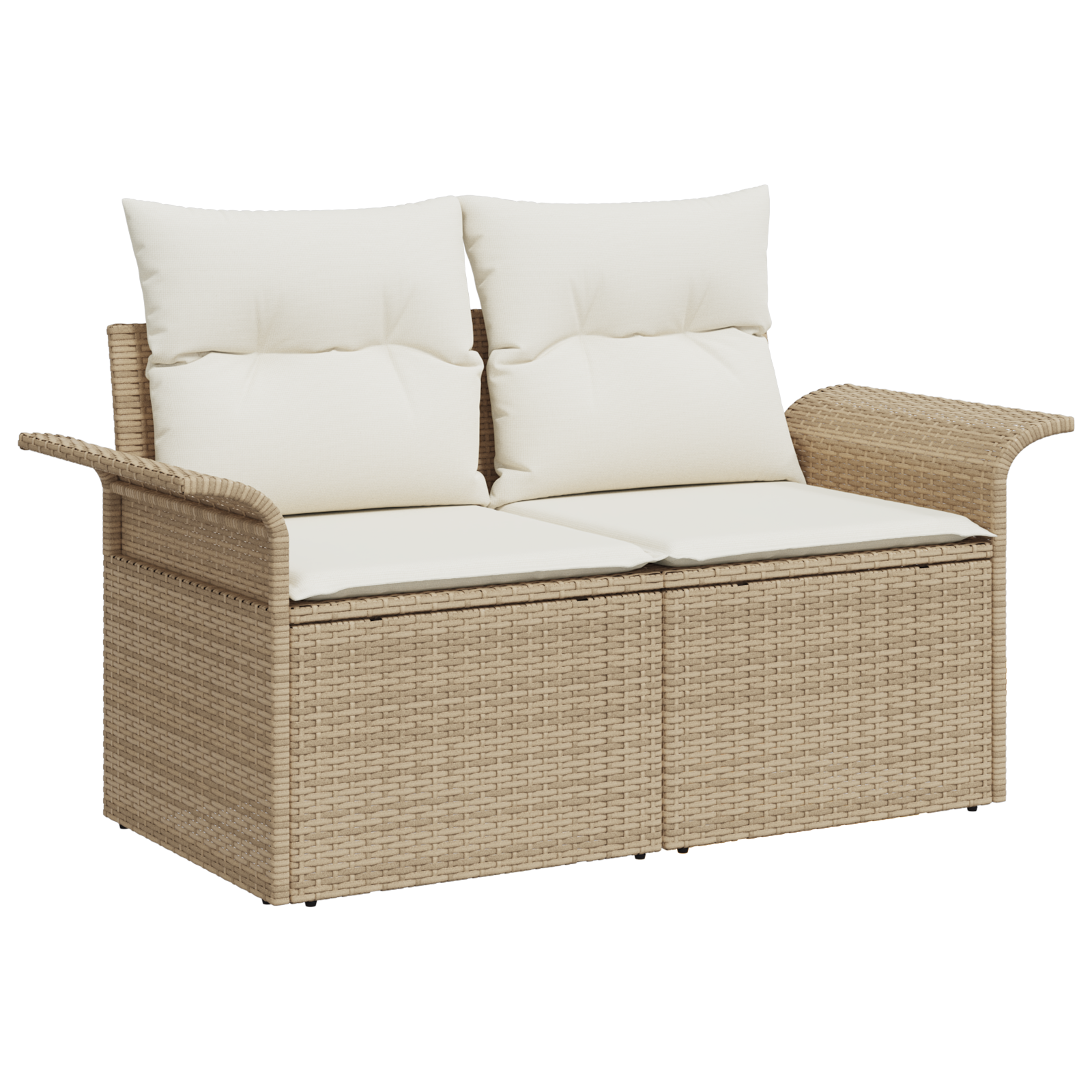 vidaXL 6-delige tuinsofa set met kussens in beige poly rattan