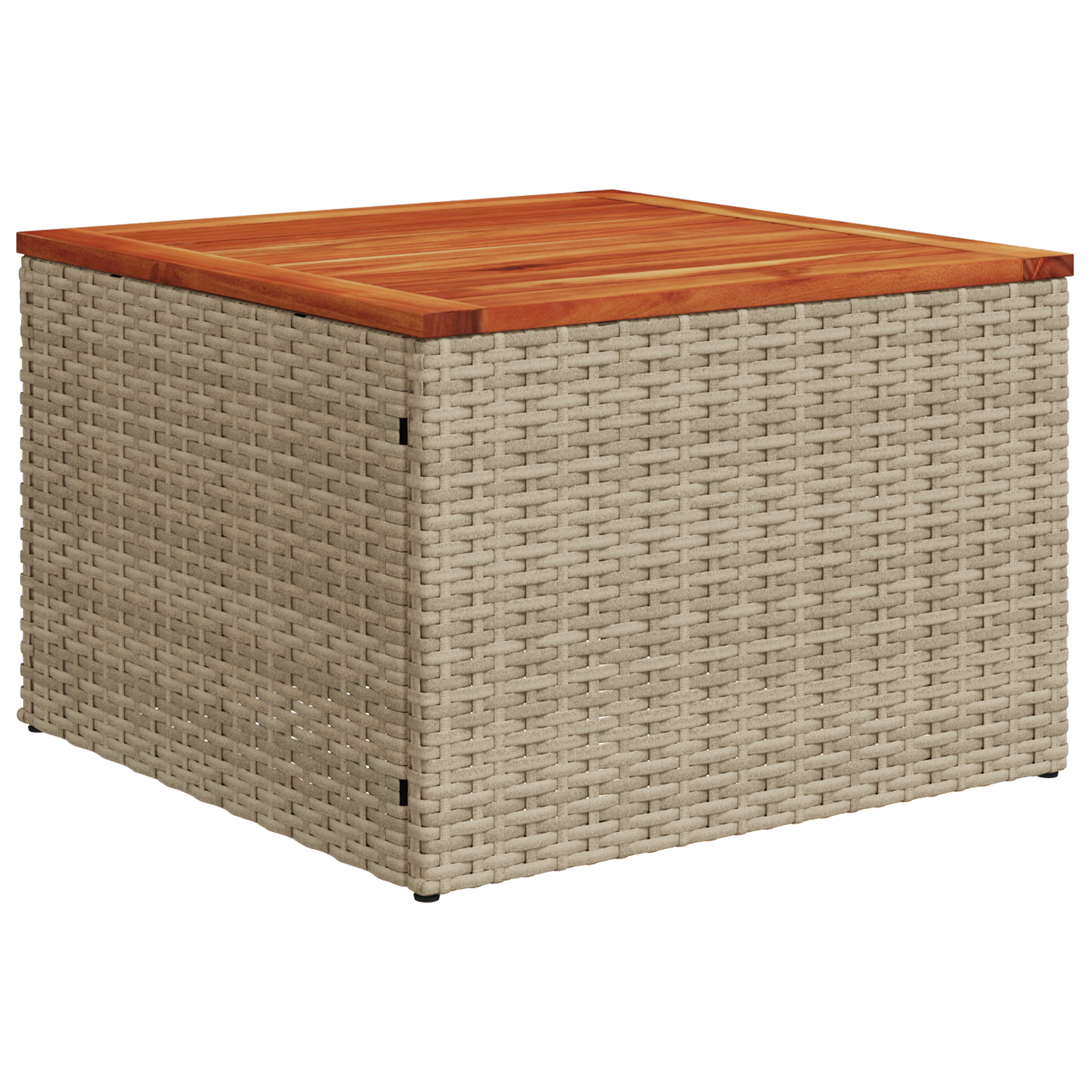 vidaXL 7-delige Tuinbankenset met kussens poly rattan acacia beige