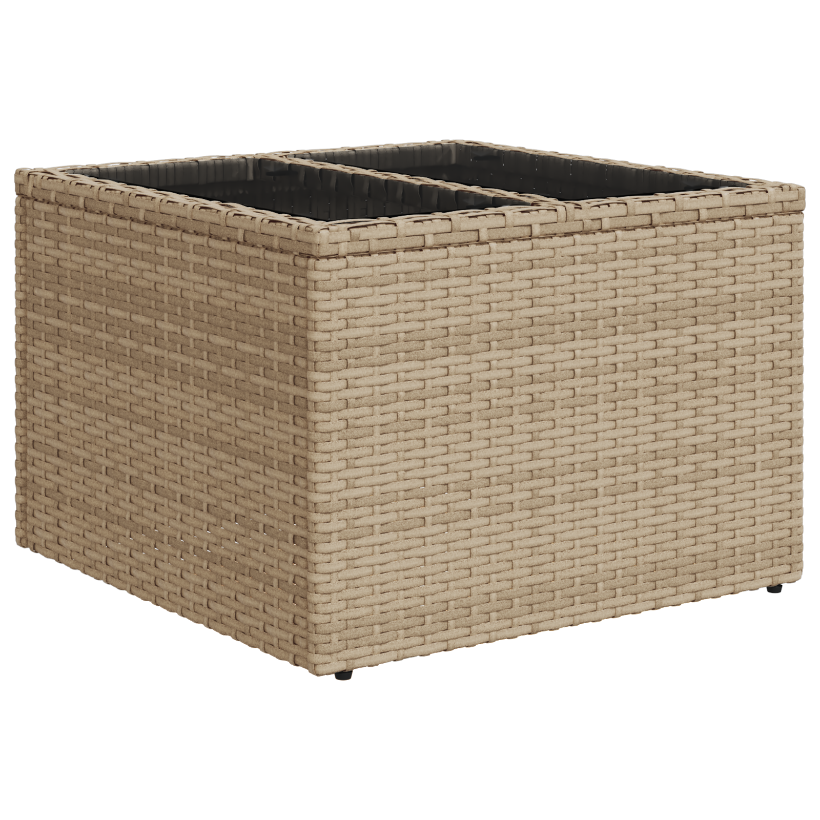 vidaXL 7-delige tuinset met kussens in beige poly rattan