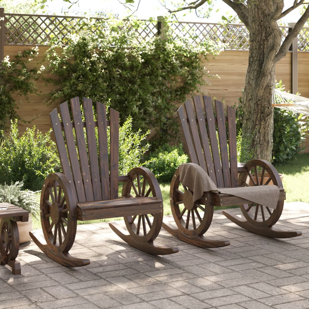 vidaXL Schommelstoelen 2 st Adirondack massief vurenhout