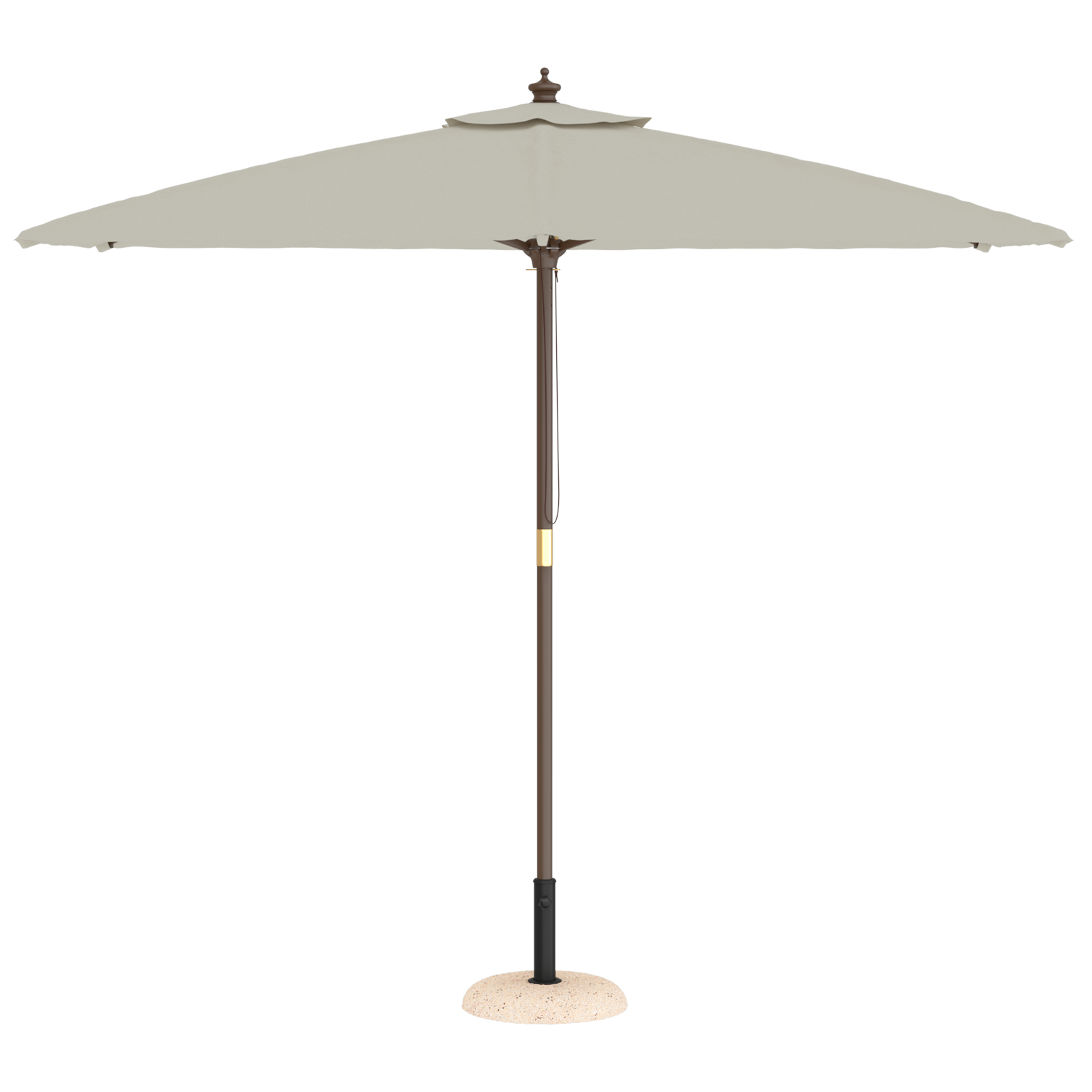vidaXL Parasolvoet voor 37/42/52/58 mm stokken, geel, beton, 20 kg