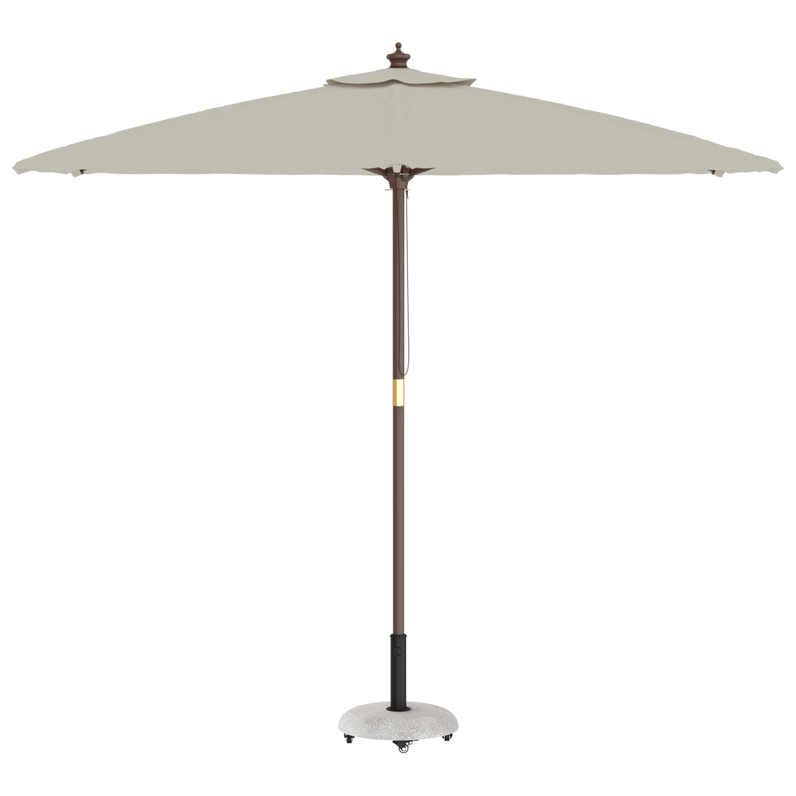 vidaXL Parasolvoet met wielen voor 37/42/52/58 mm palen - Lichtgrijs Beton