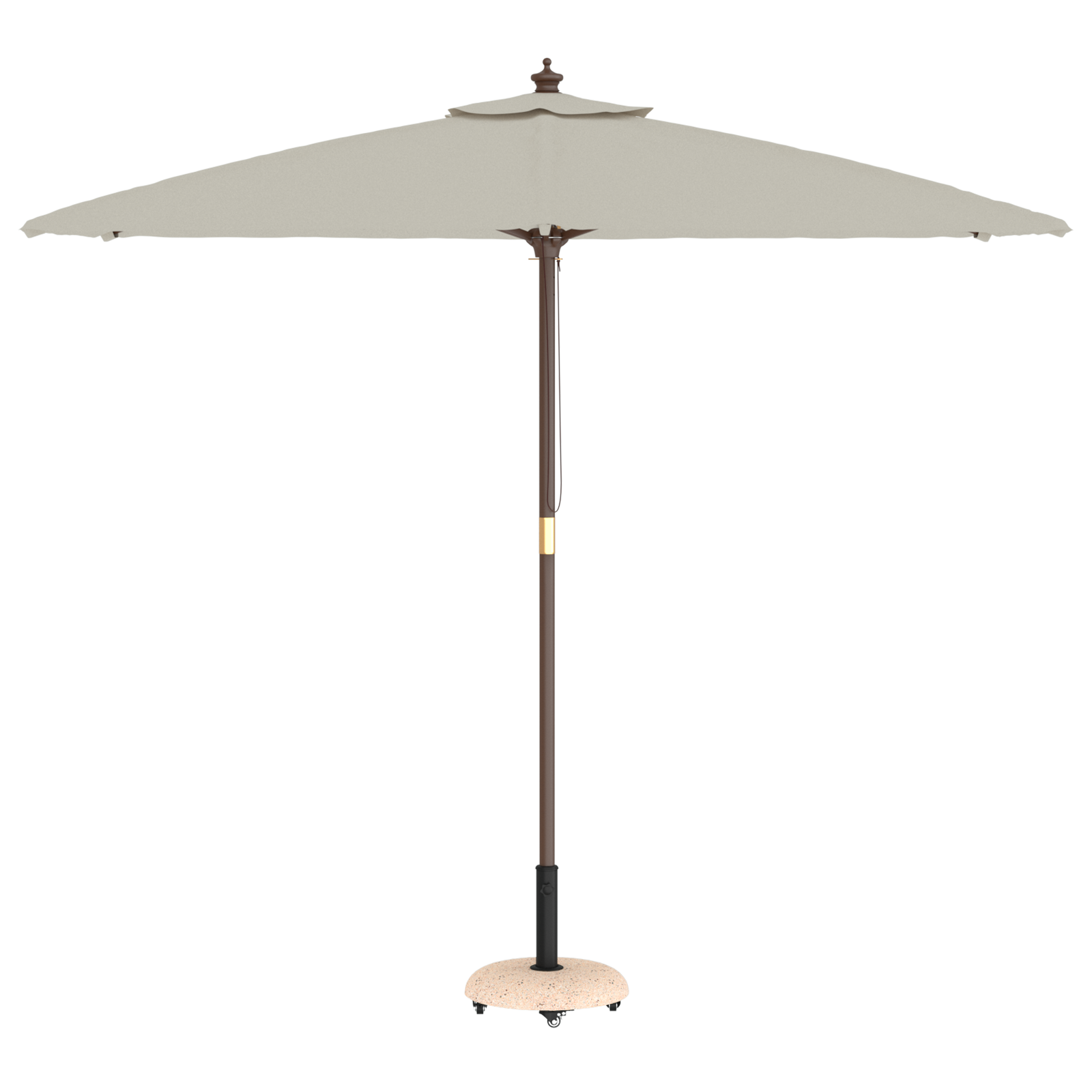 vidaXL Parasolvoet met wielen voor 37/42/52/58mm stokken - Geel Beton