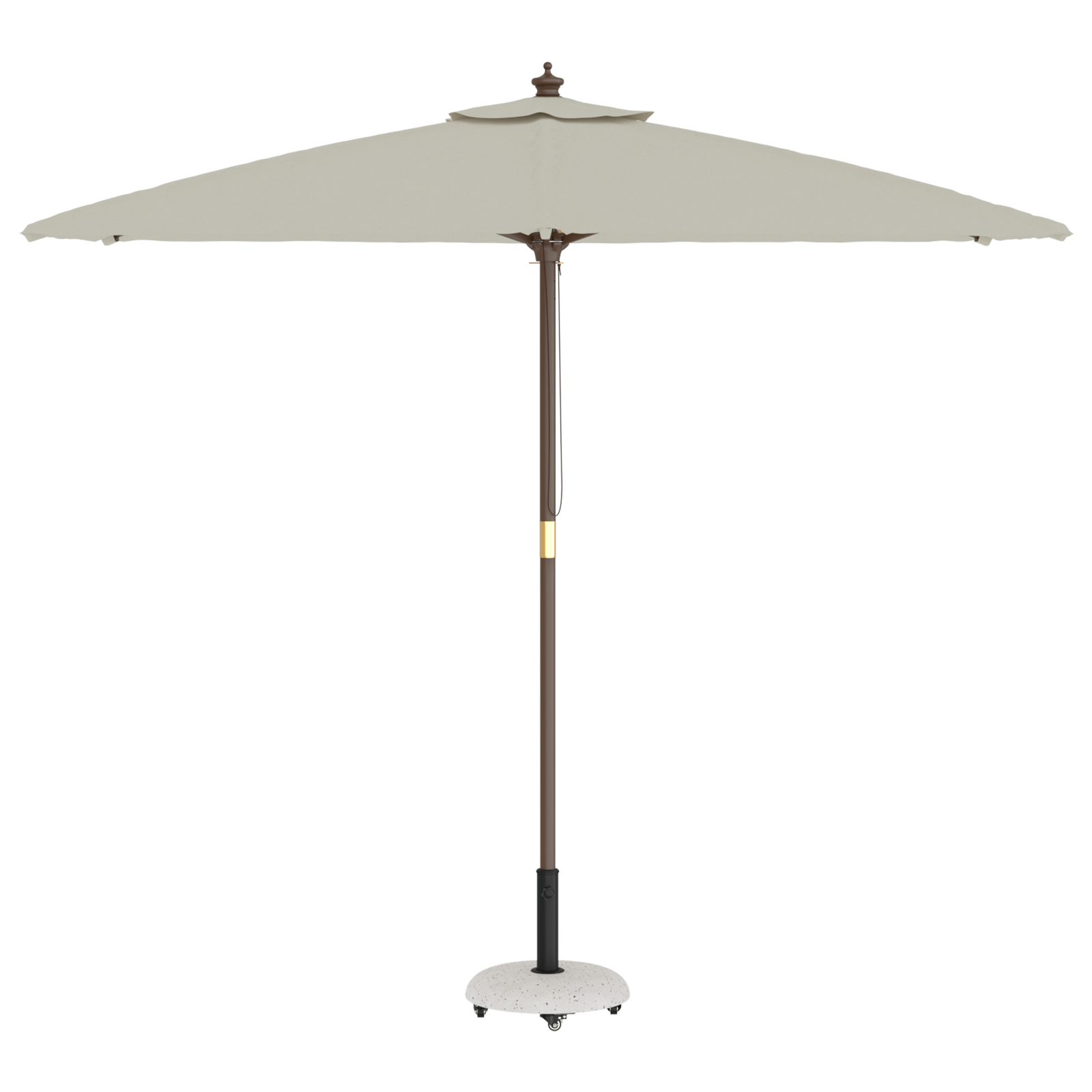 vidaXL Parasolvoet met wielen voor 37/42/52/58 mm stokken - Wit Beton