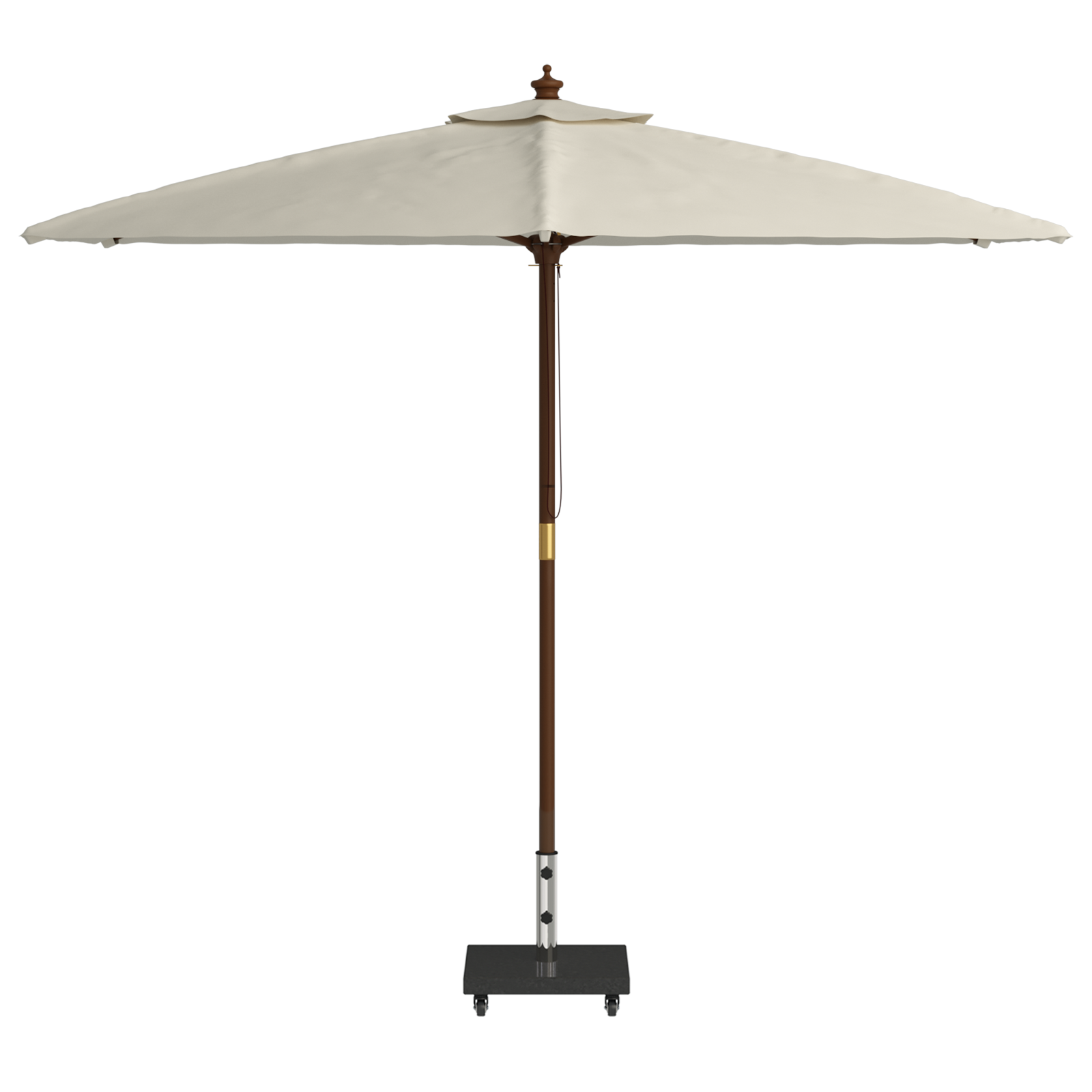 vidaXL Wielen Parasol Basis voor Ø38/48mm Polen Zwart Graniet 30 kg Vierkant