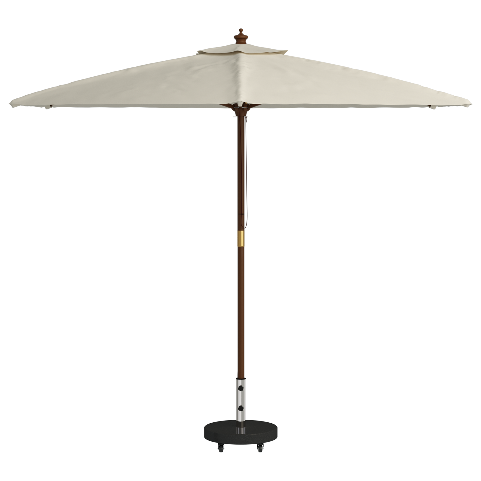 vidaXL Parasolvoet met Wielen voor Ø38/48mm Stangen - Zwart Graniet, 30kg Ronde