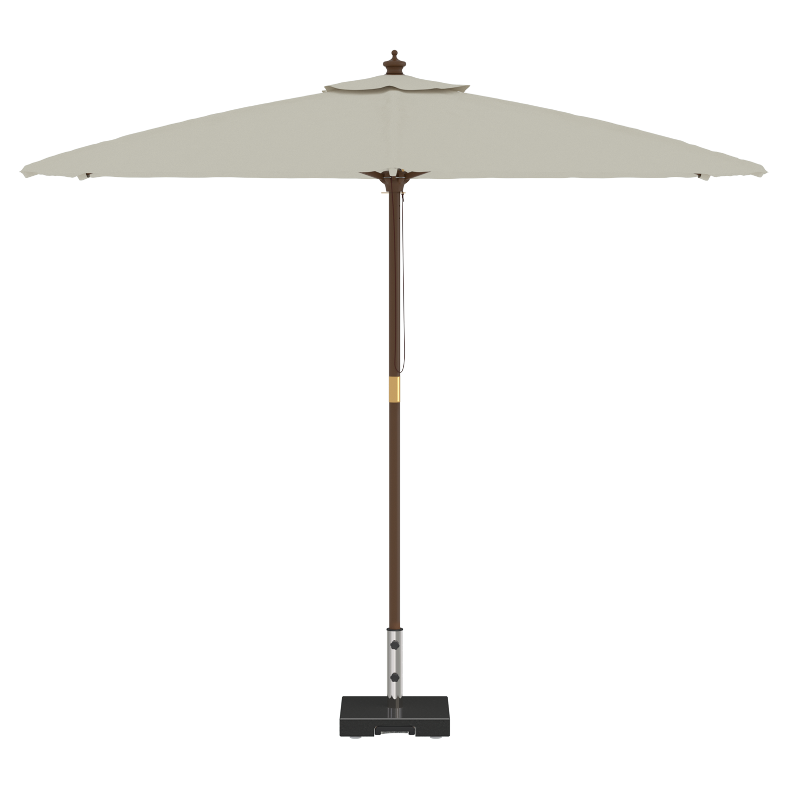 vidaXL Parasolvoet met Wielen en Handvat - Zwart Graniet - 29 kg - Vierkant