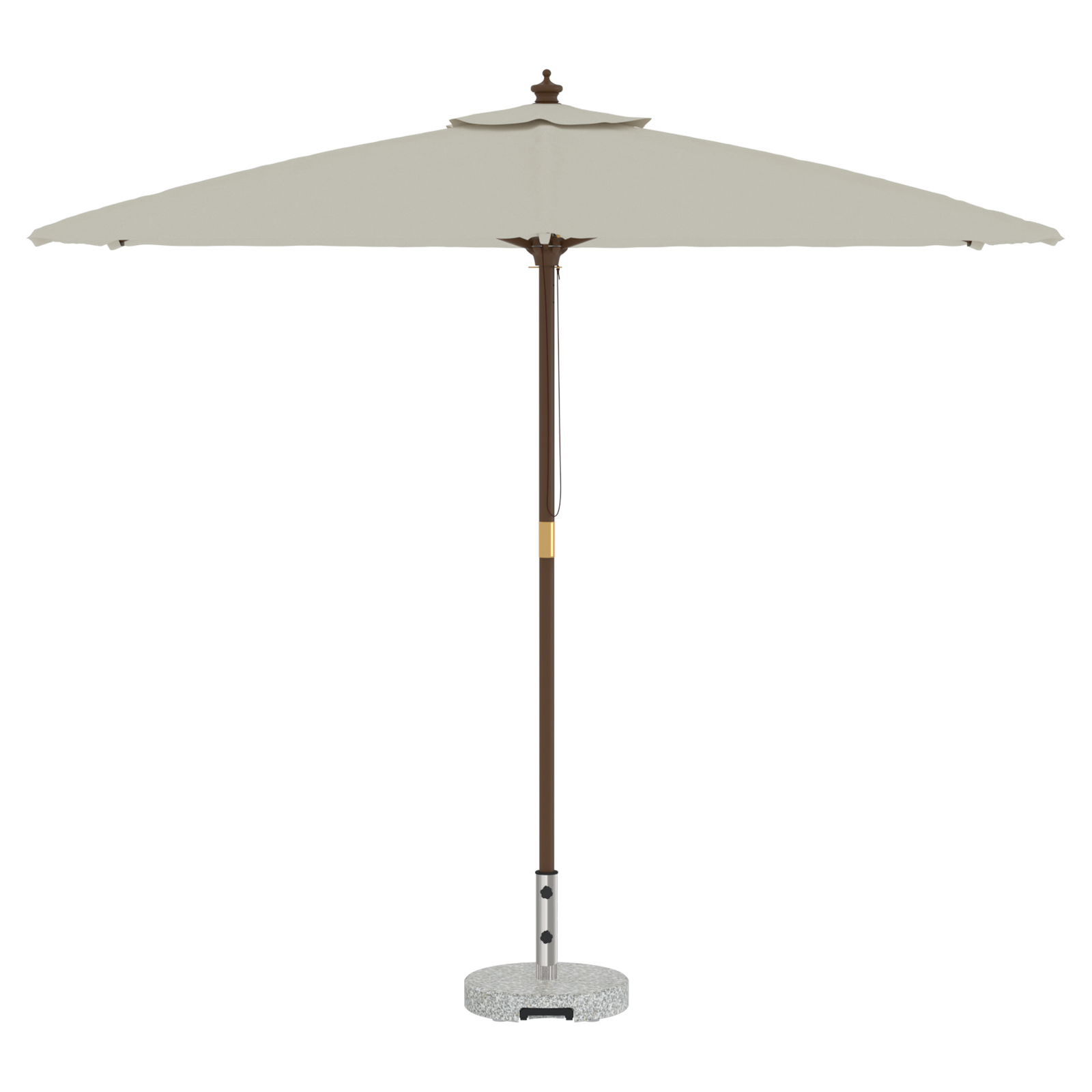 vidaXL Parasolvoet met wielen en handvat, Grijs Graniet, 29 kg, Rond