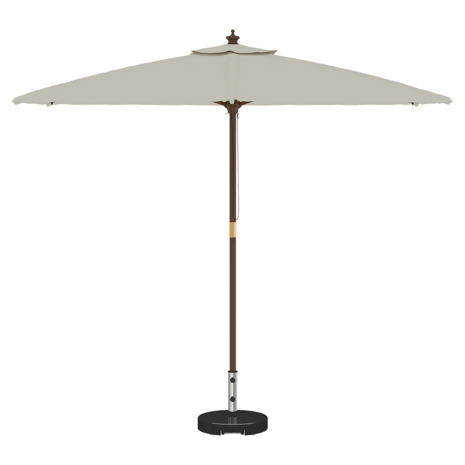 vidaXL Parasolvoet met Wielen en Handvat - Zwart Graniet, 29 kg Rond