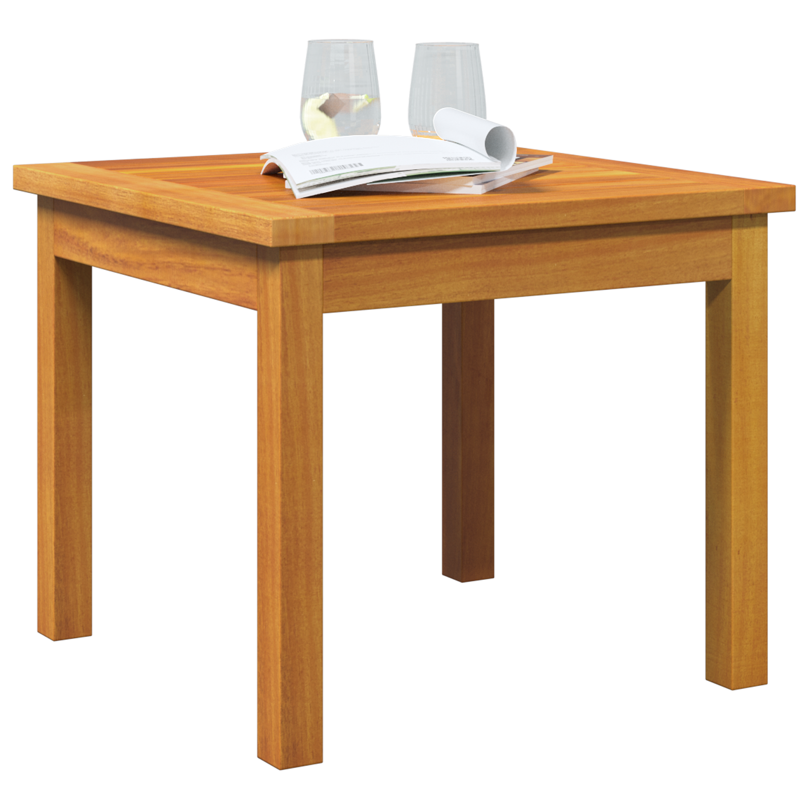 vidaXL Bijzettafel 45x45x38 cm massief acaciahout