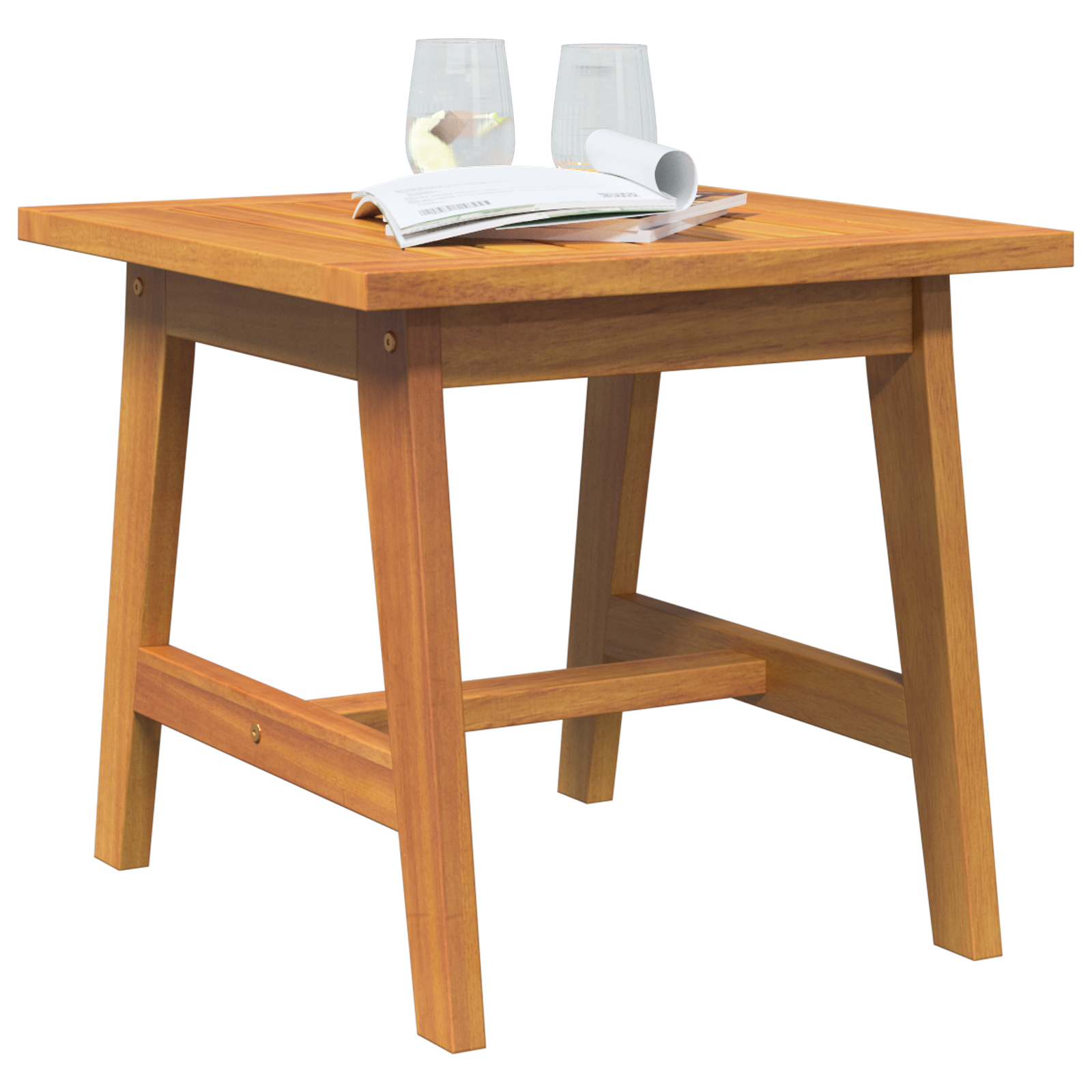 vidaXL Bijzettafel 45x45x40 cm massief acaciahout