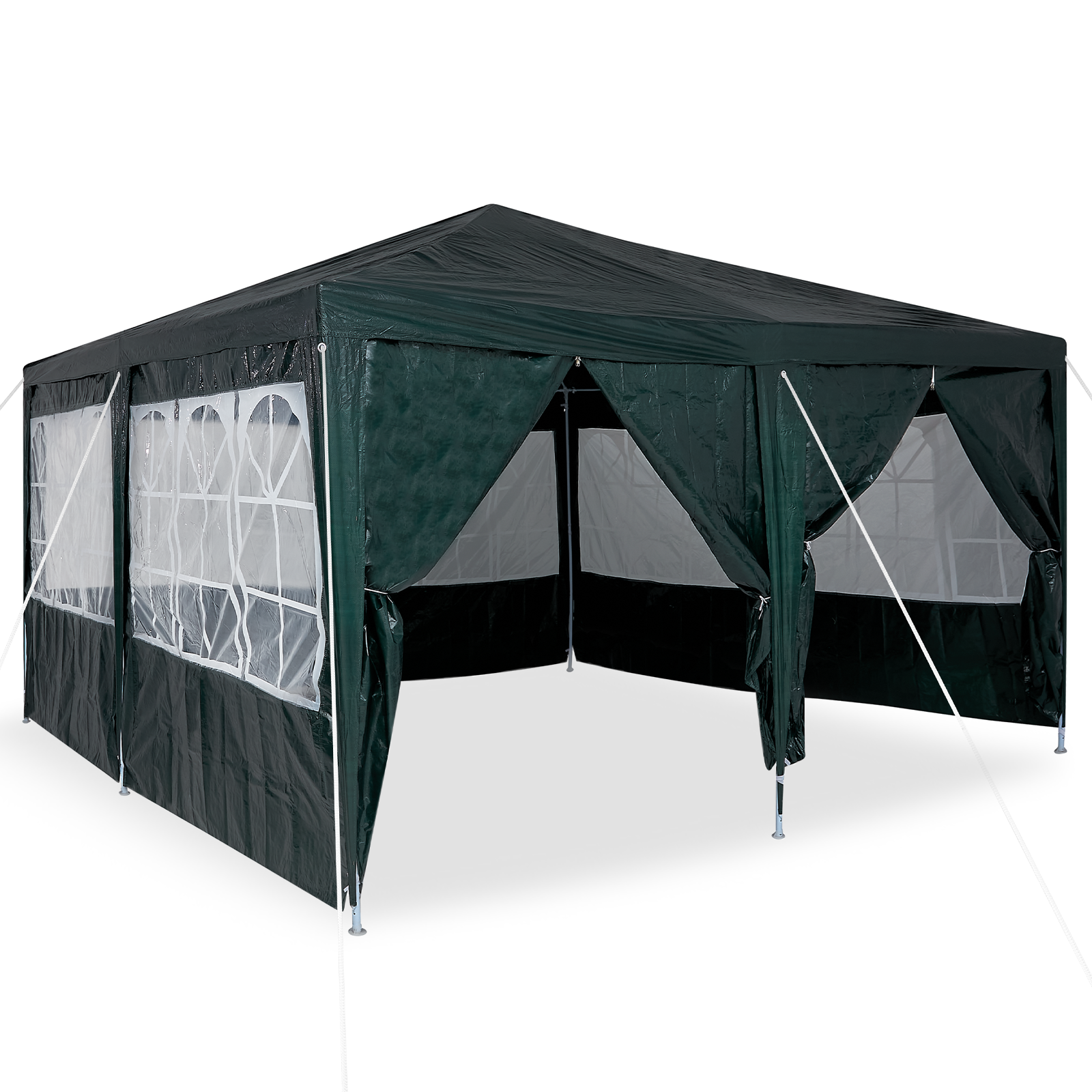 vidaXL Partytent met 8 Zijwanden Groen 4x4 m PE