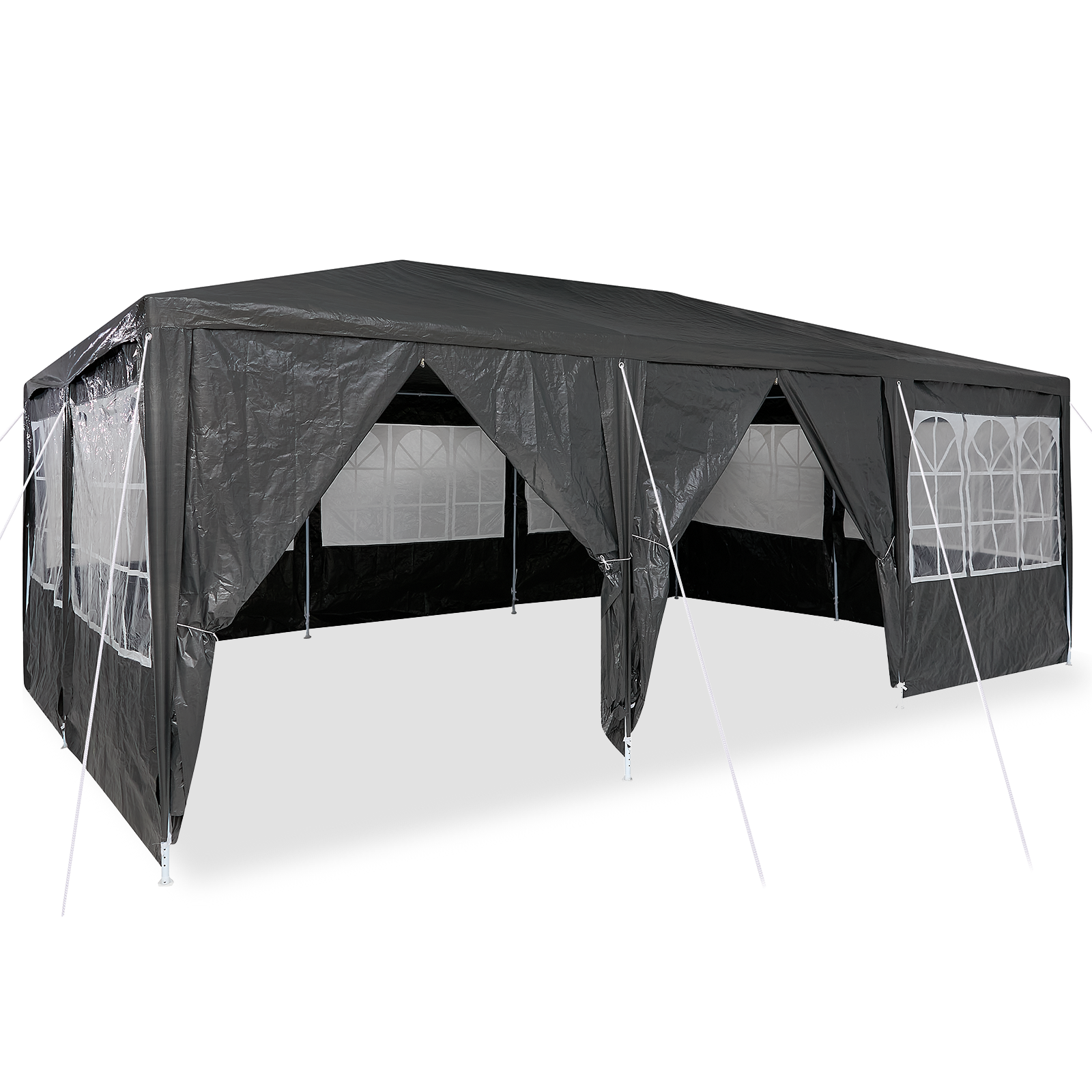 vidaXL Partytent met 10 zijwanden antraciet 6x4 m PE