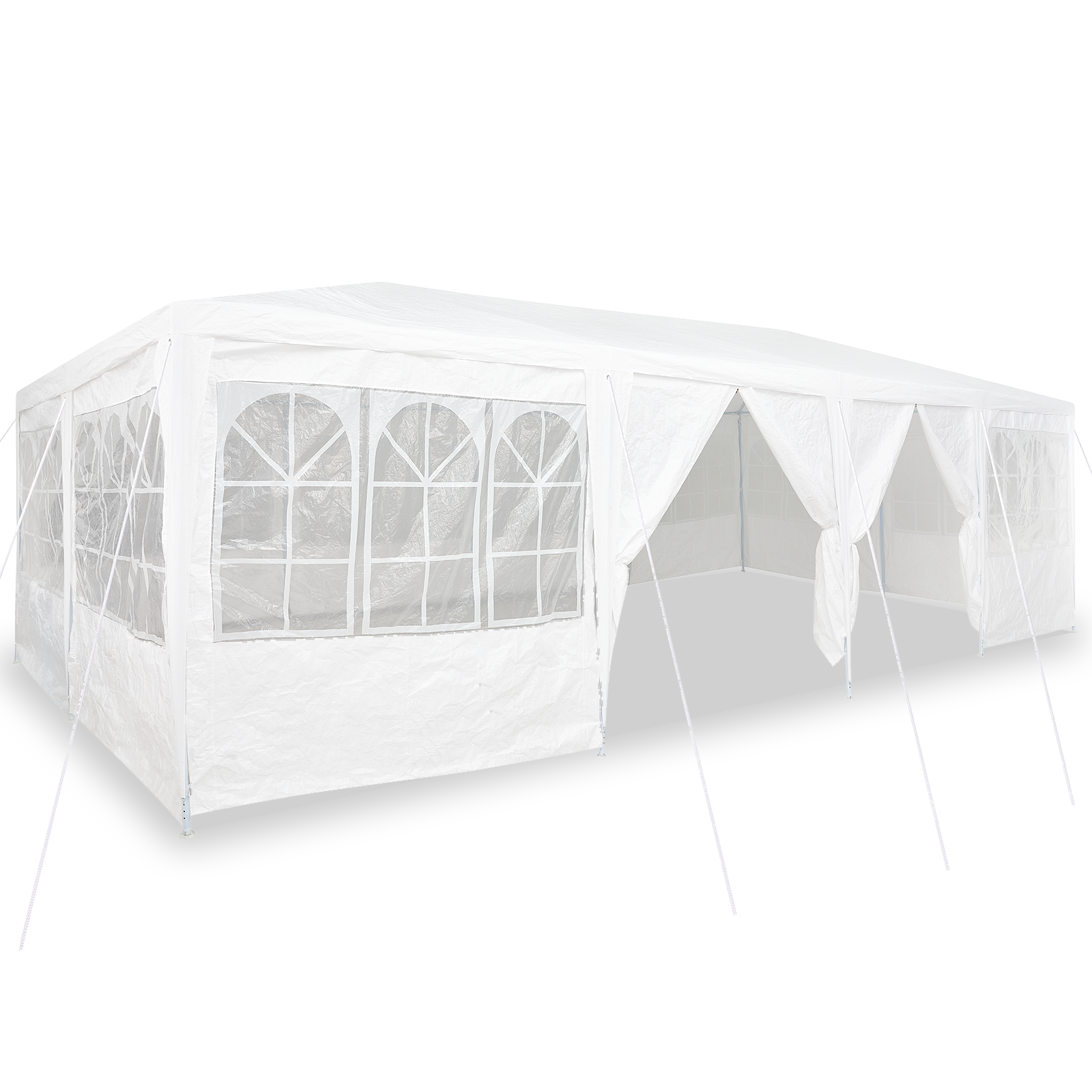 vidaXL Partytent met 12 Zijwanden Wit 8x4 m PE