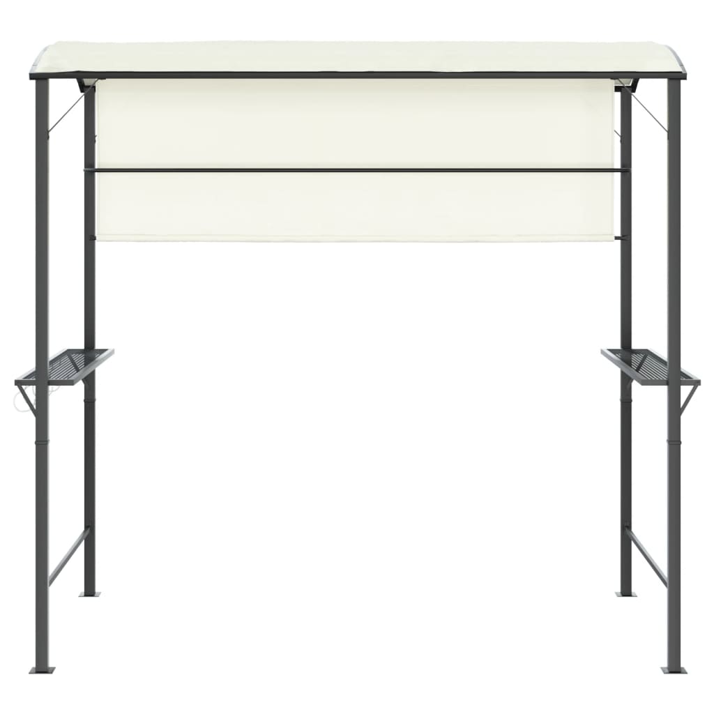 vidaXL Prieel met dak 220x110x200 cm crèmekleurig
