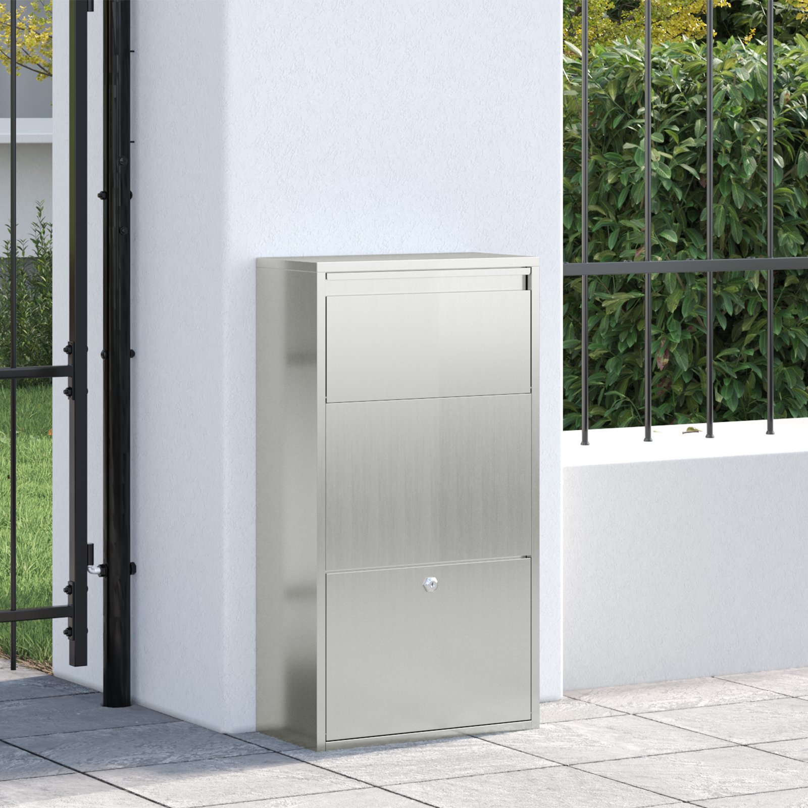 vidaXL Pakketinleverbak 44x22x82 cm van Gegalvaniseerd Staal