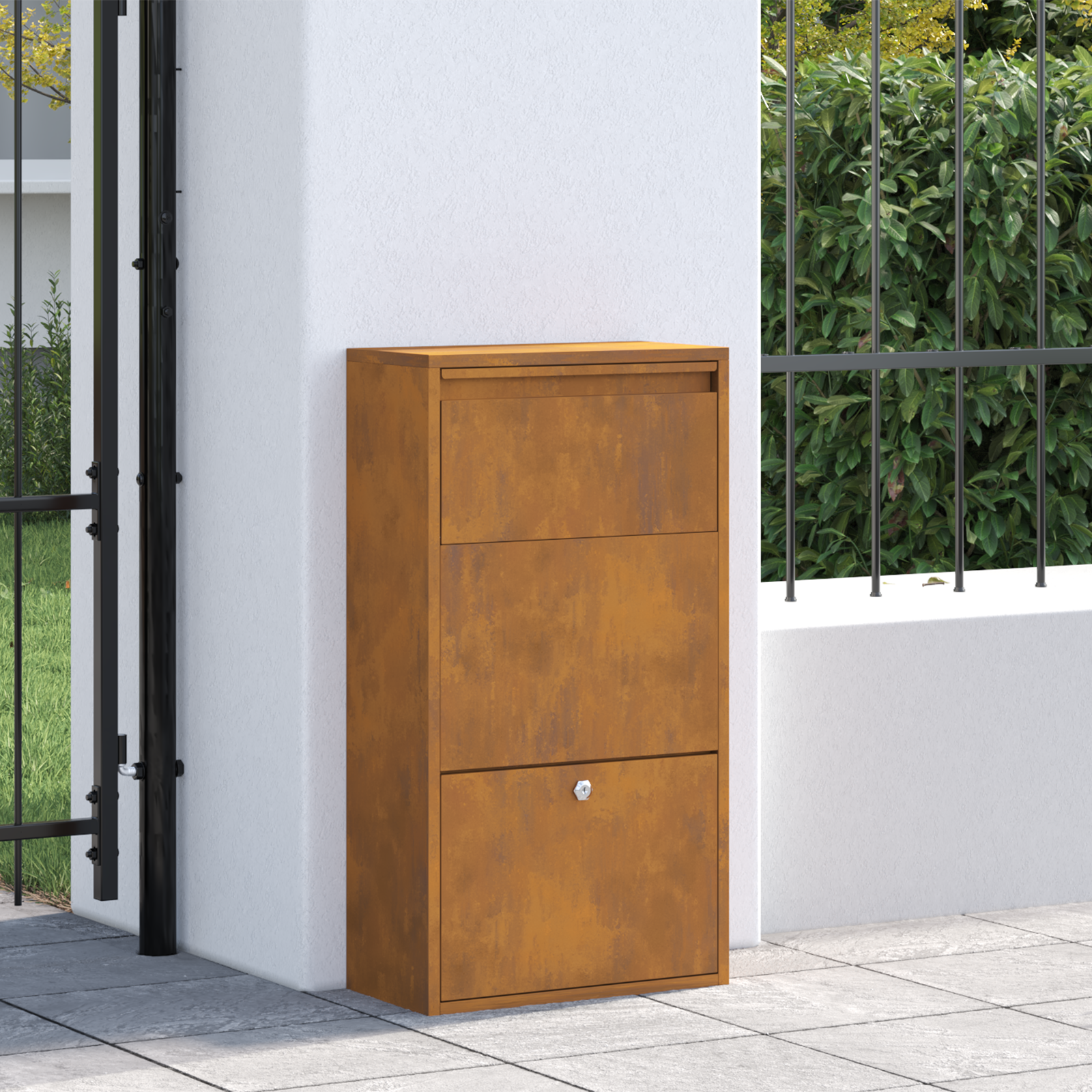 vidaXL Pakketafgiftebox 44x22x82 cm Weerbestendig Staal