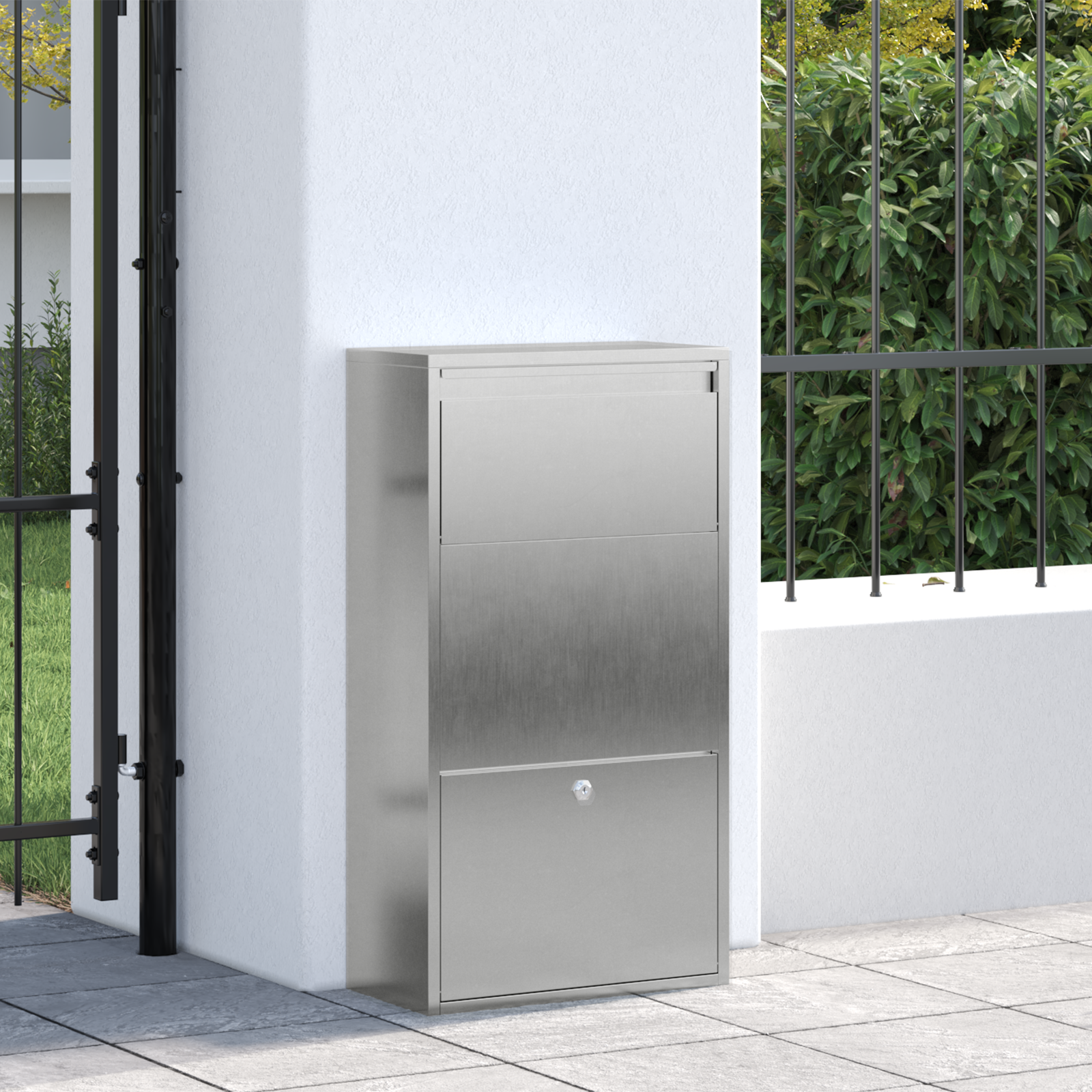 vidaXL Pakket Inzendbox 44x22x82 cm RVS