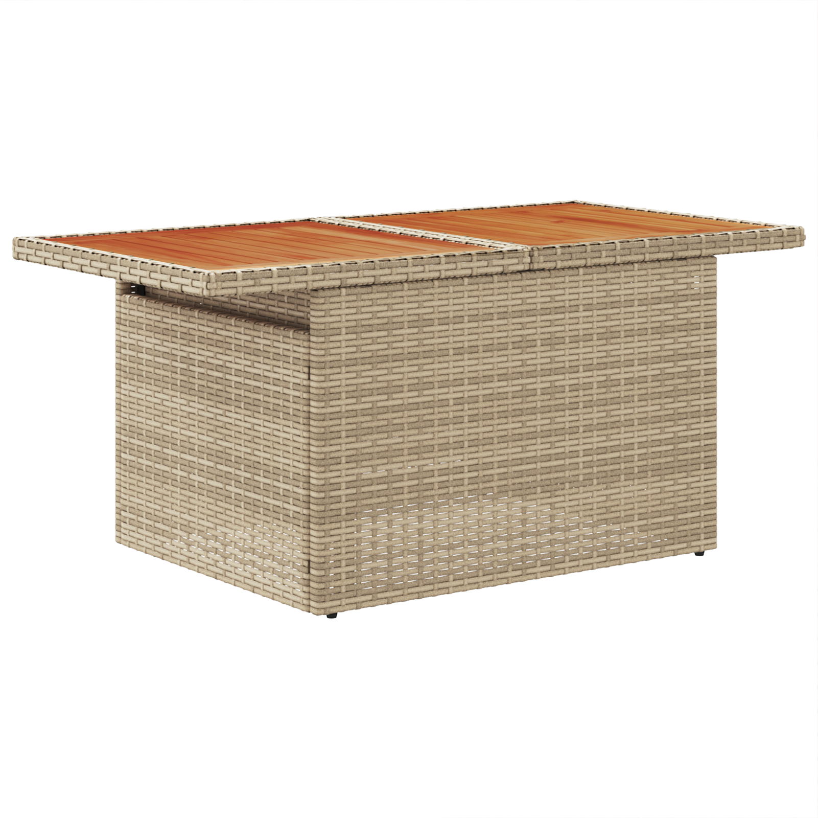 vidaXL 7-delige Tuinbankenset met kussens poly rattan beige