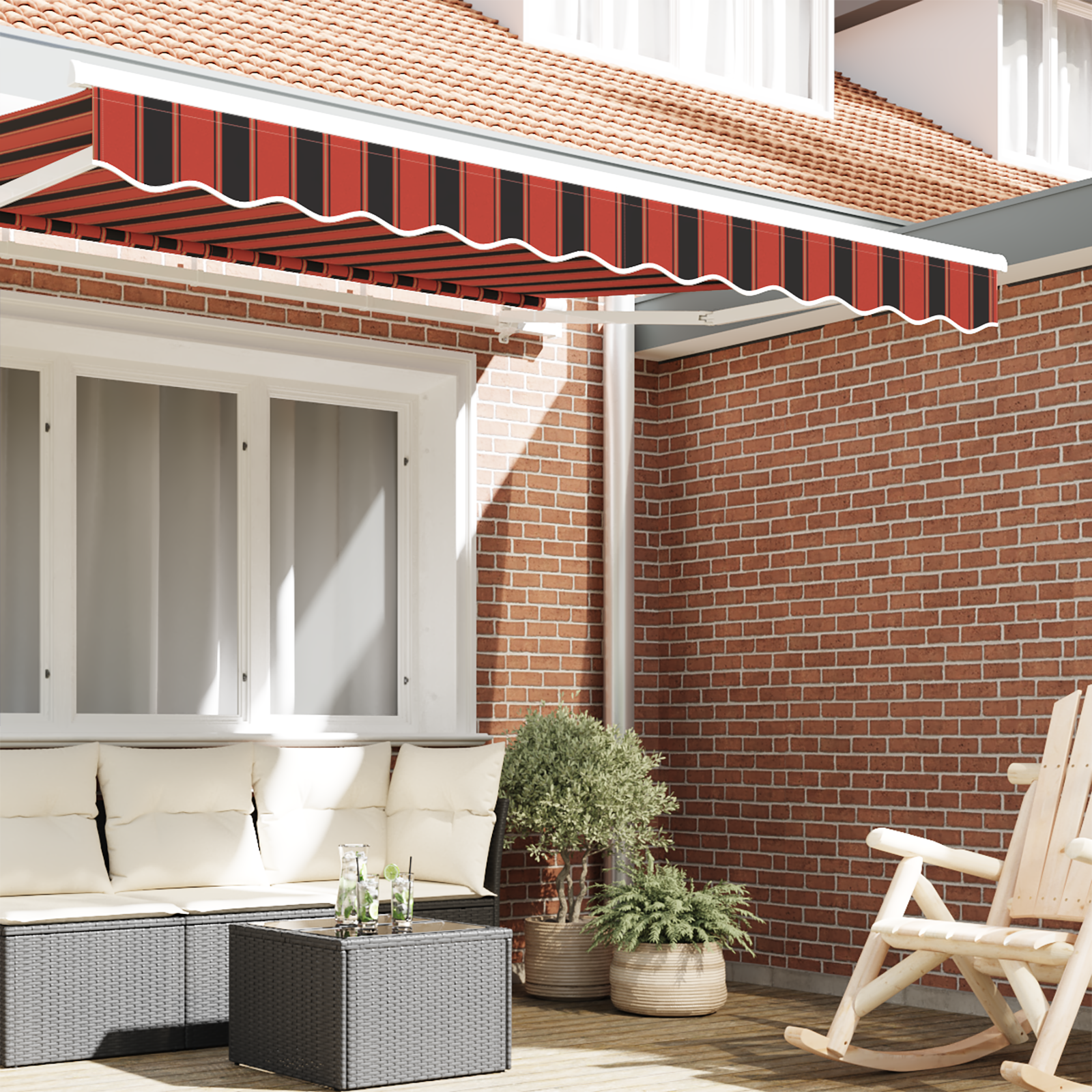 vidaXL Luifelrand voor 3 m Frame Multicolor 2.8x0.2 m