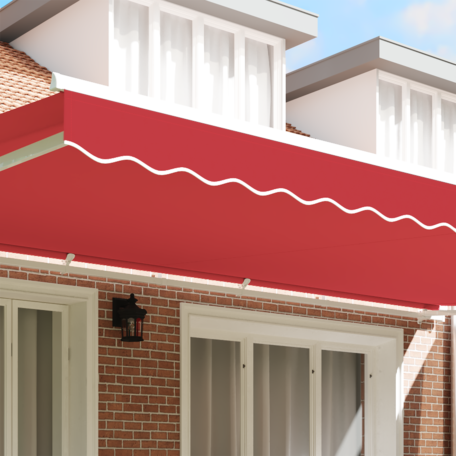 vidaXL Luifel Valance voor 6 m Frame Rood 5.8x0.2 m