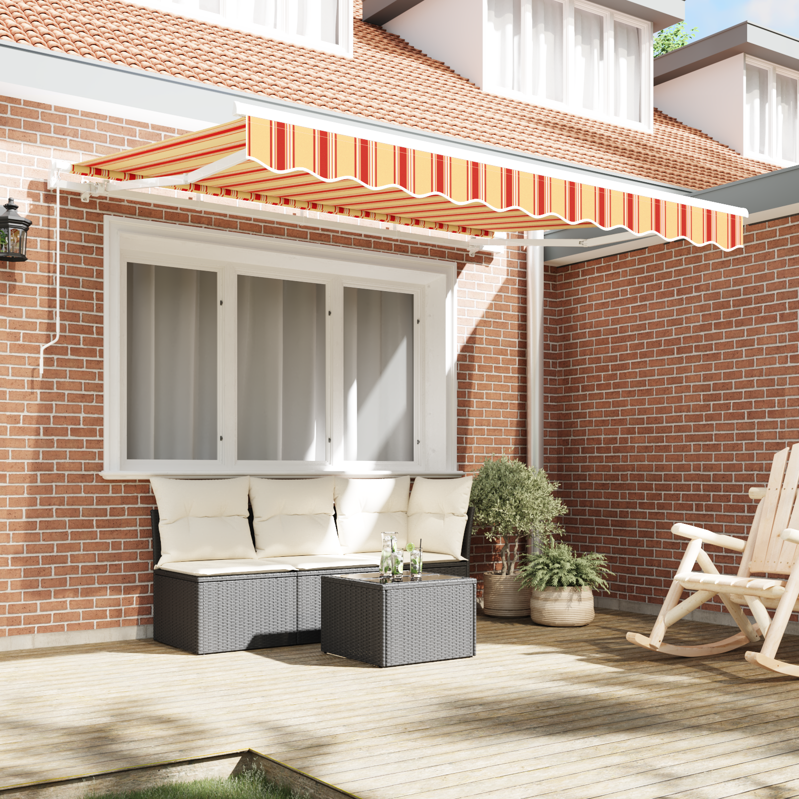 vidaXL Luifel Vervangdoek voor 2.5x2 m Frame Multicolor Streep