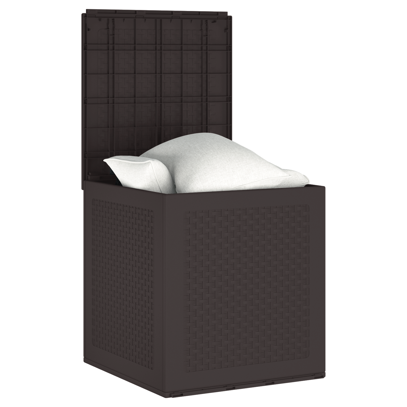 vidaXL Tuinopbergbox 55x53x57 cm polypropeen bruin