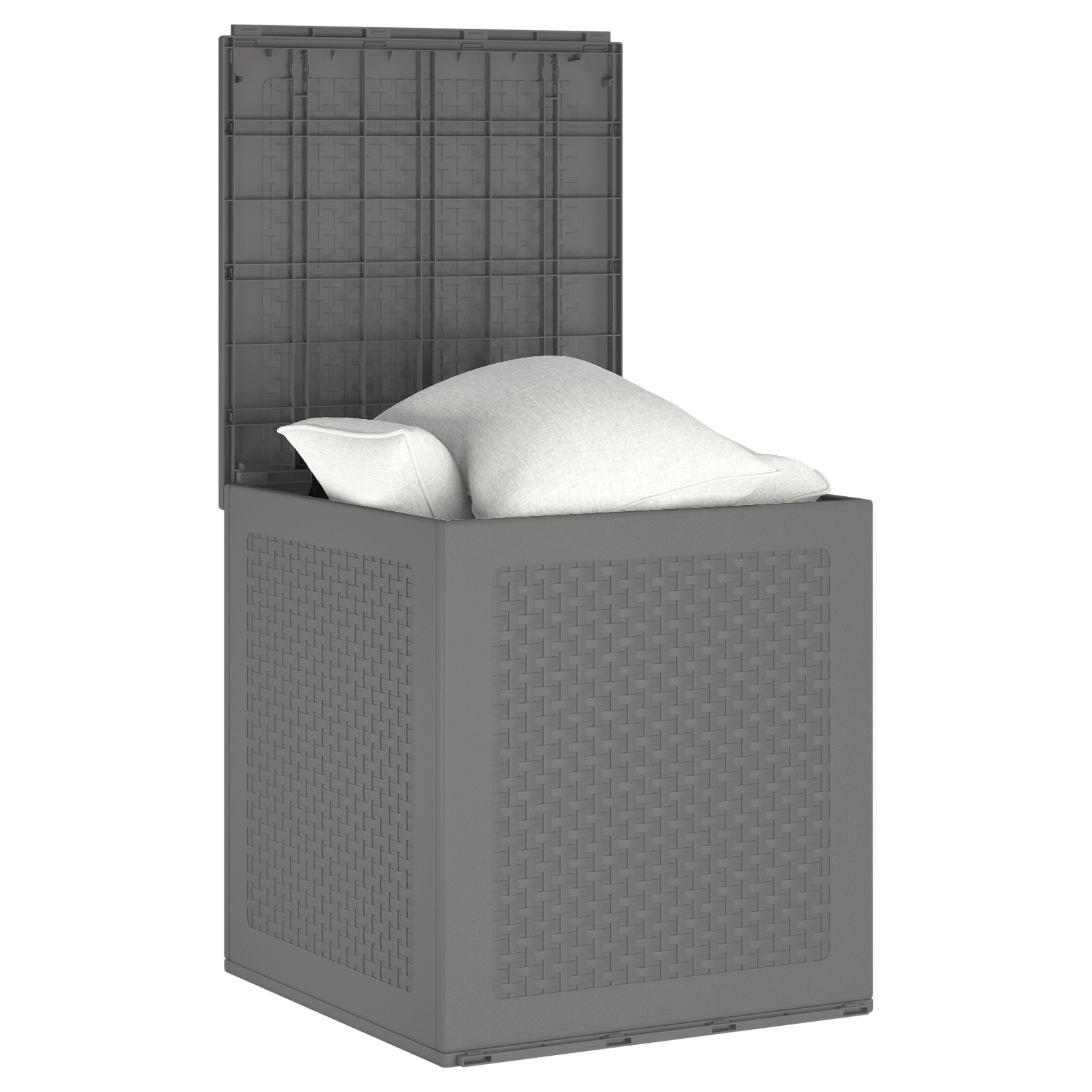 vidaXL Tuinopbergbox 55x53x57 cm polypropeen lichtgrijs