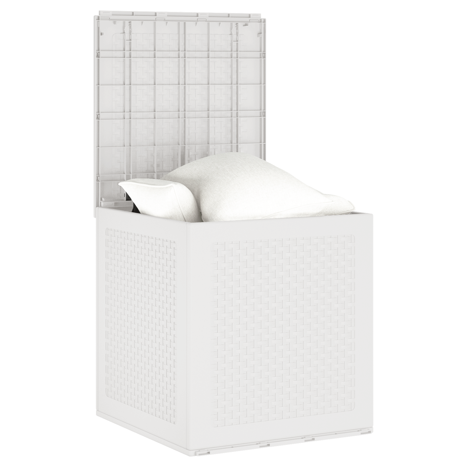 vidaXL Tuinopbergbox 55x53x57 cm polypropeen wit