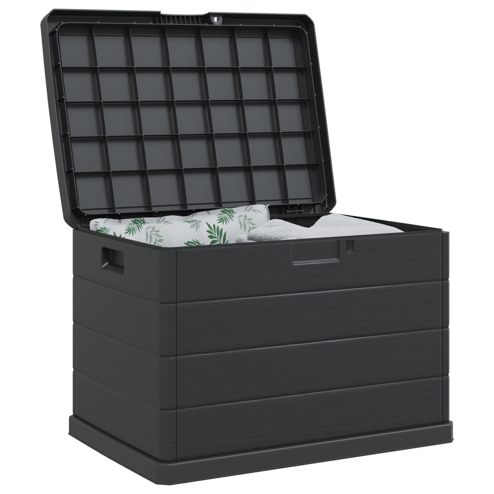 vidaXL Tuinbox 77,5x54,5x53 cm 170 L kunststof grijs