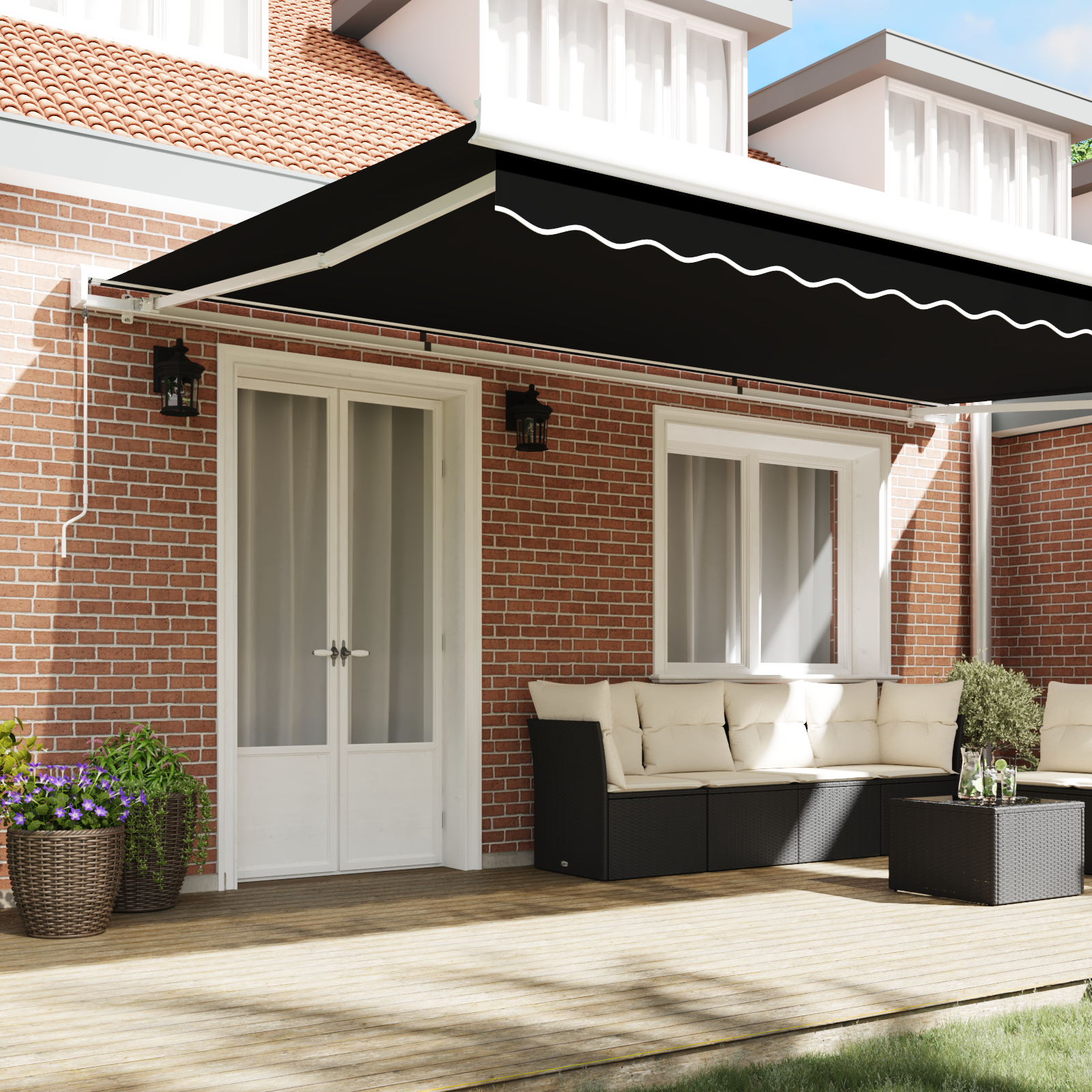 vidaXL Luifel Vervangstof voor 5x3.5 m Frame Zwart