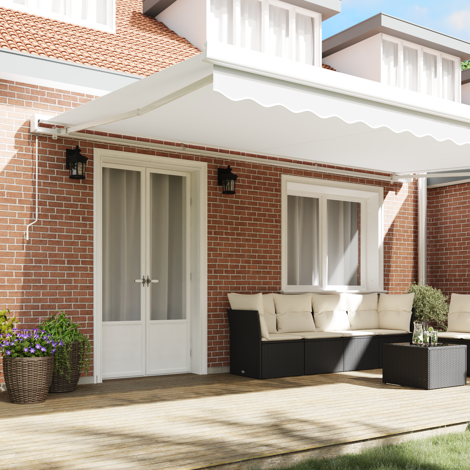 vidaXL Luifel Vervangstof voor 5x3.5 m Frame Wit