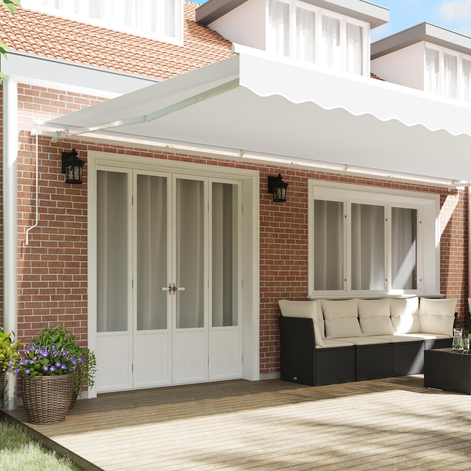 vidaXL luifel vervangstof voor 6x3 m frame Wit