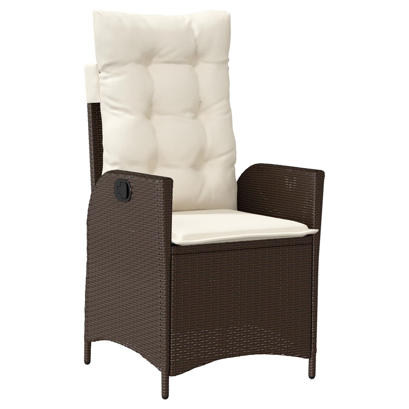 vidaXL 5-delige Tuinset met Kussens Bruin Van Poly Rattan