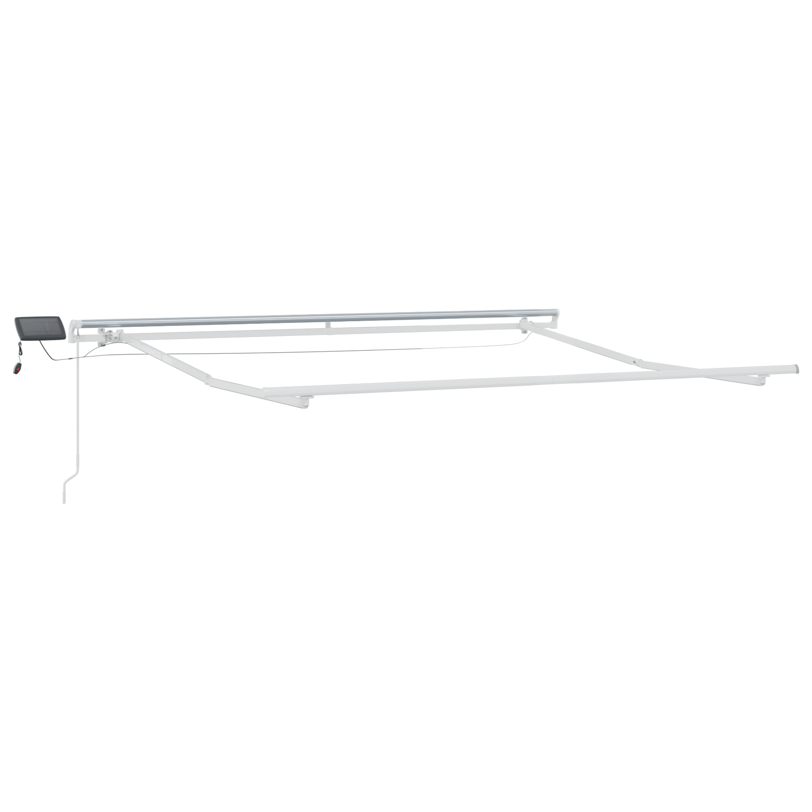 vidaXL Handmatige Inklapbare Luifel met LED Groen en Geel 300x250 cm