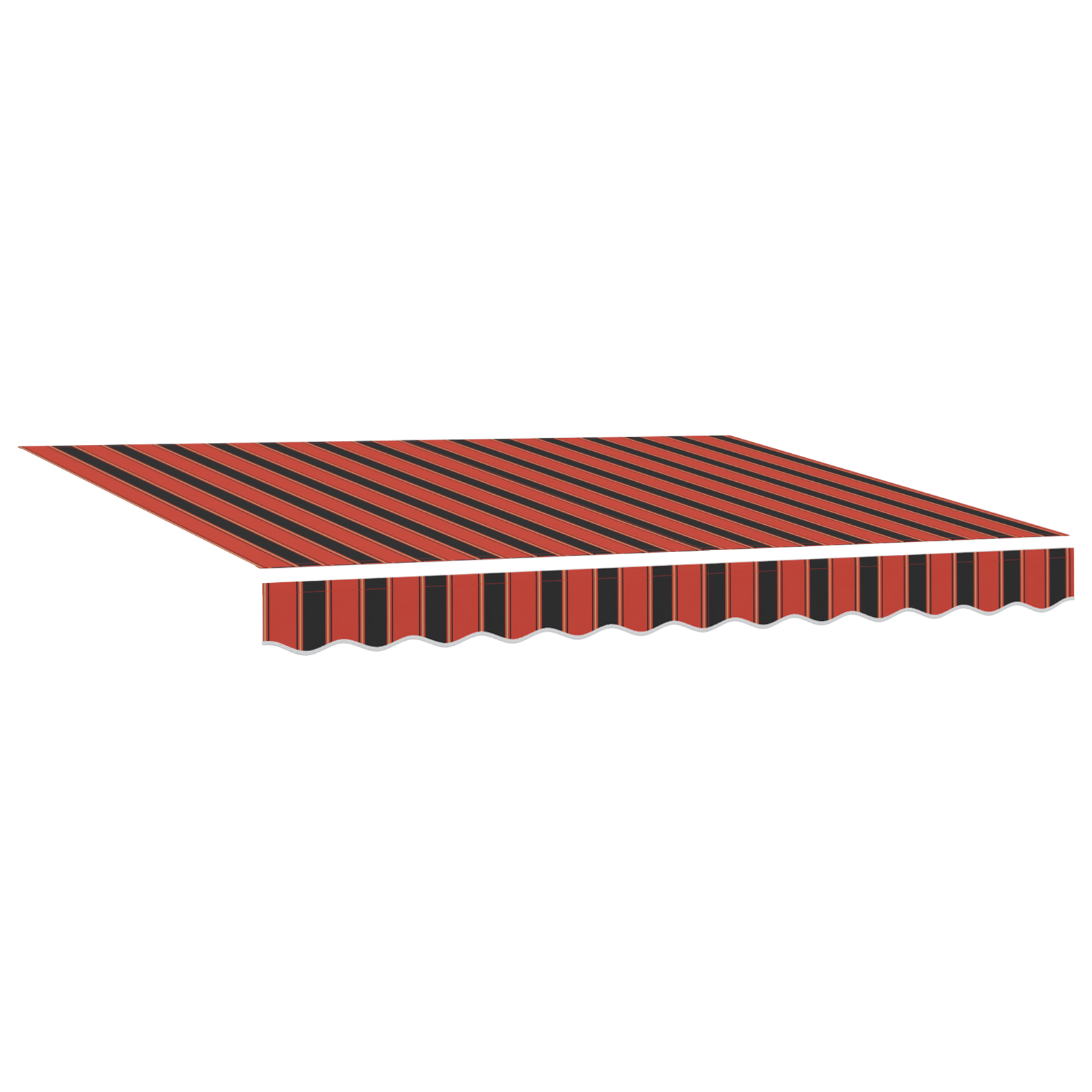 vidaXL Handmatige Uitschuifbare Luifel met LED Oranje en Bruin 300x250 cm