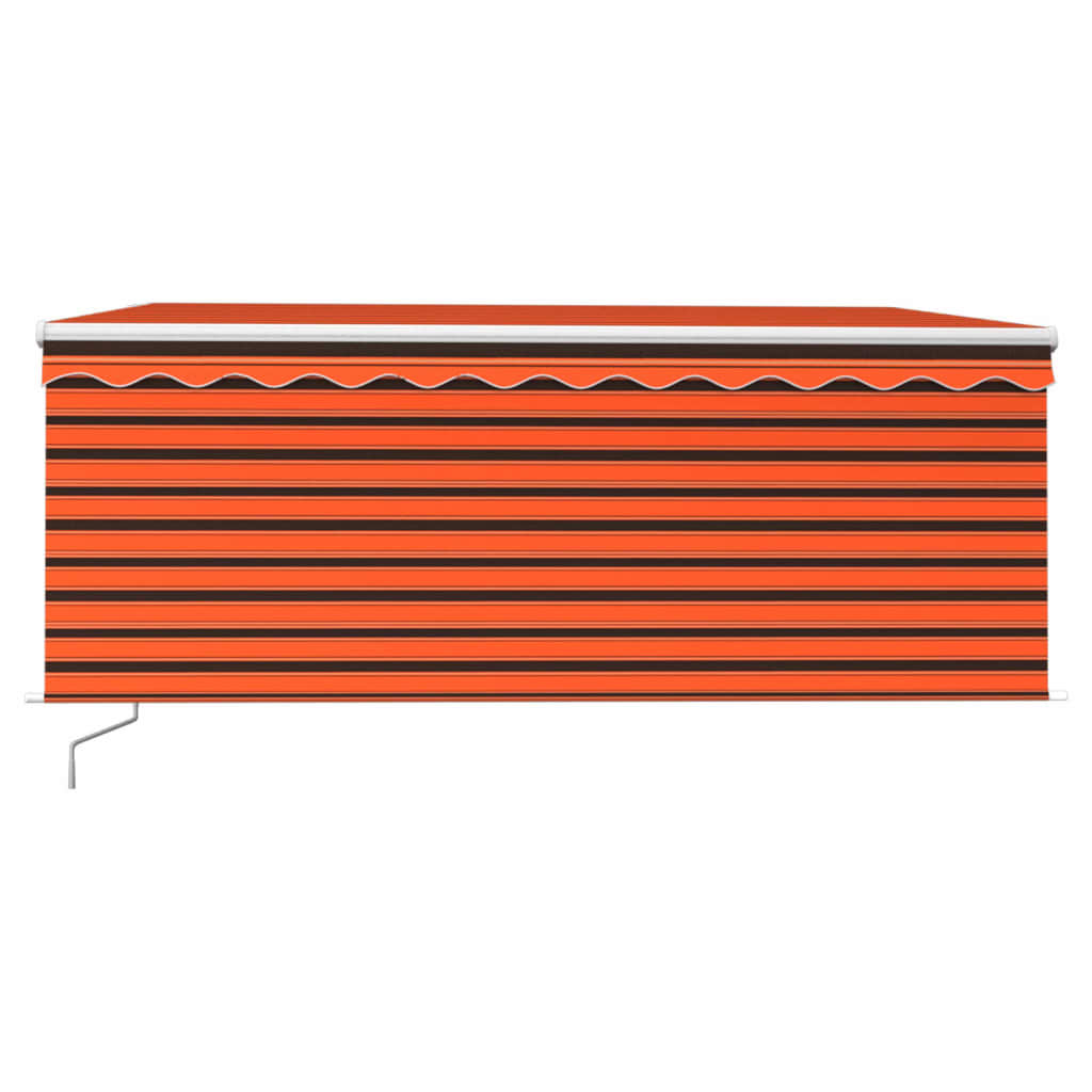 vidaXL Luifel handmatig uittrekbaar rolgordijn 3x2,5 m oranje en bruin