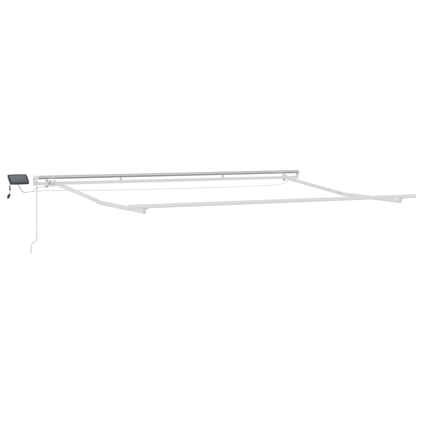 vidaXL Handmatige Inklapbare Luifel met LED Zwart 400x300 cm