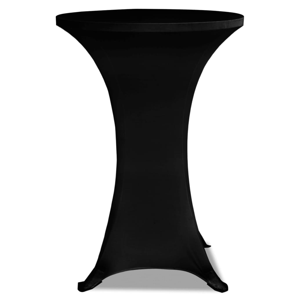vidaXL Statafelhoes Stretch Ø70cm Zwart (2 stuks)