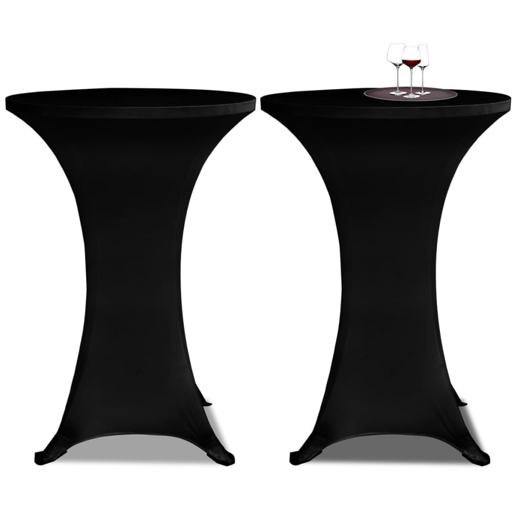 vidaXL Statafelhoes 4 st stretch Ø70 cm zwart
