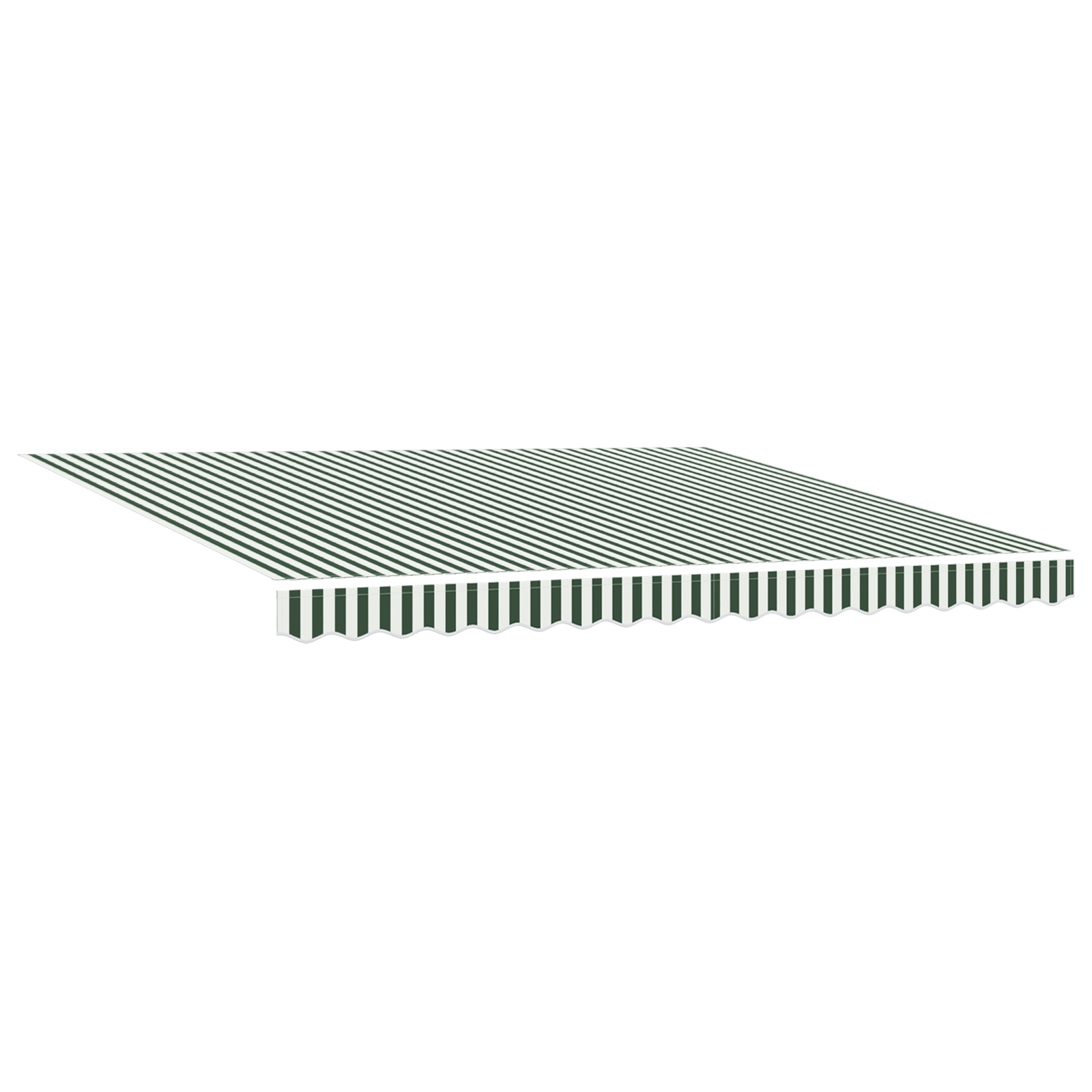 vidaXL Automatische Inklapbare Luifel Groen en Wit 400x350 cm