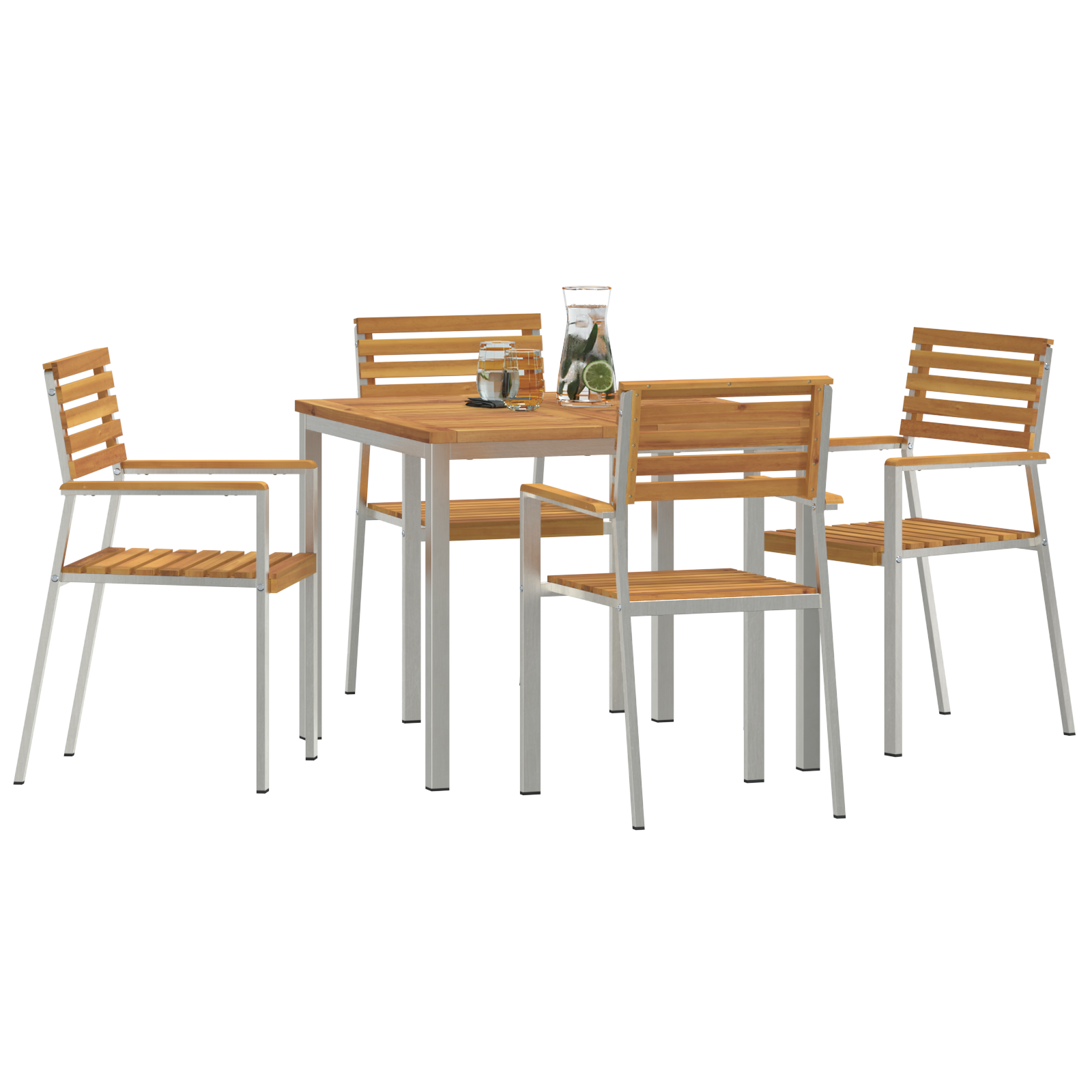 vidaXL 5-delige Tuinset massief acaciahout