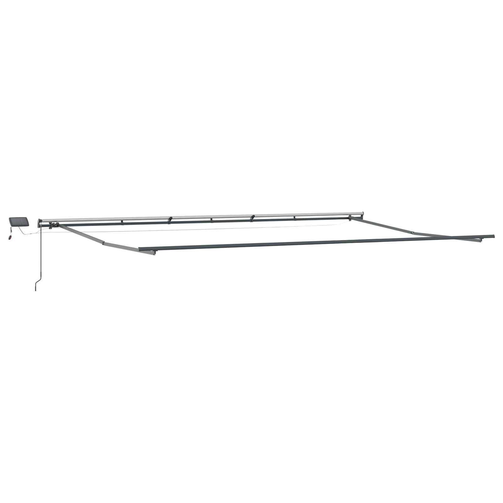 vidaXL Handmatige Inklapbare Luifel met LED Wit 600x300 cm
