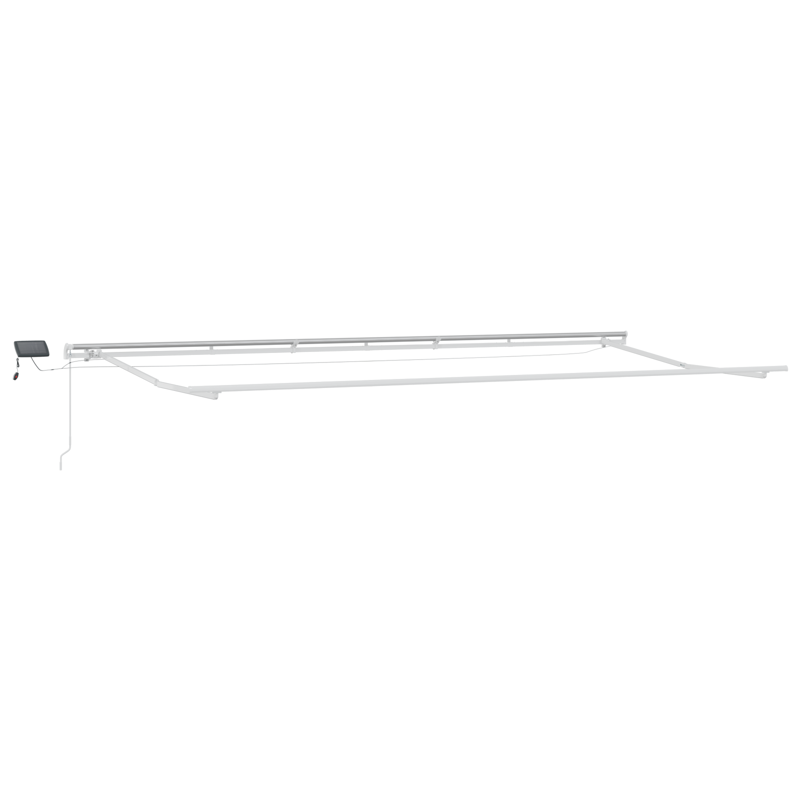 vidaXL Handmatige Inklapbare Luifel met LED Zwart 600x300 cm