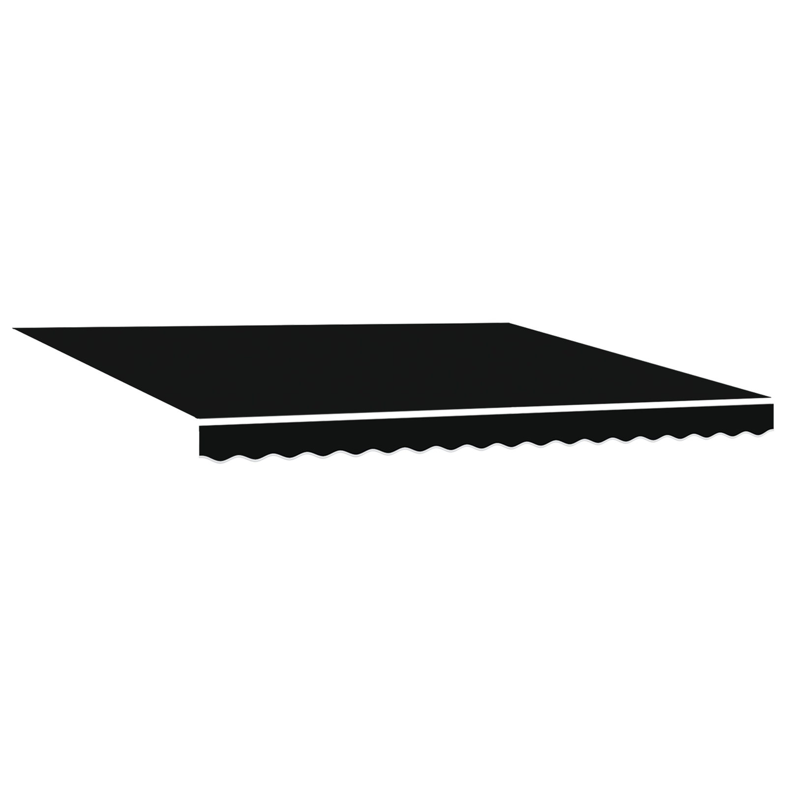 vidaXL Automatische Inklapbare Luifel met LED Zwart 400x300 cm