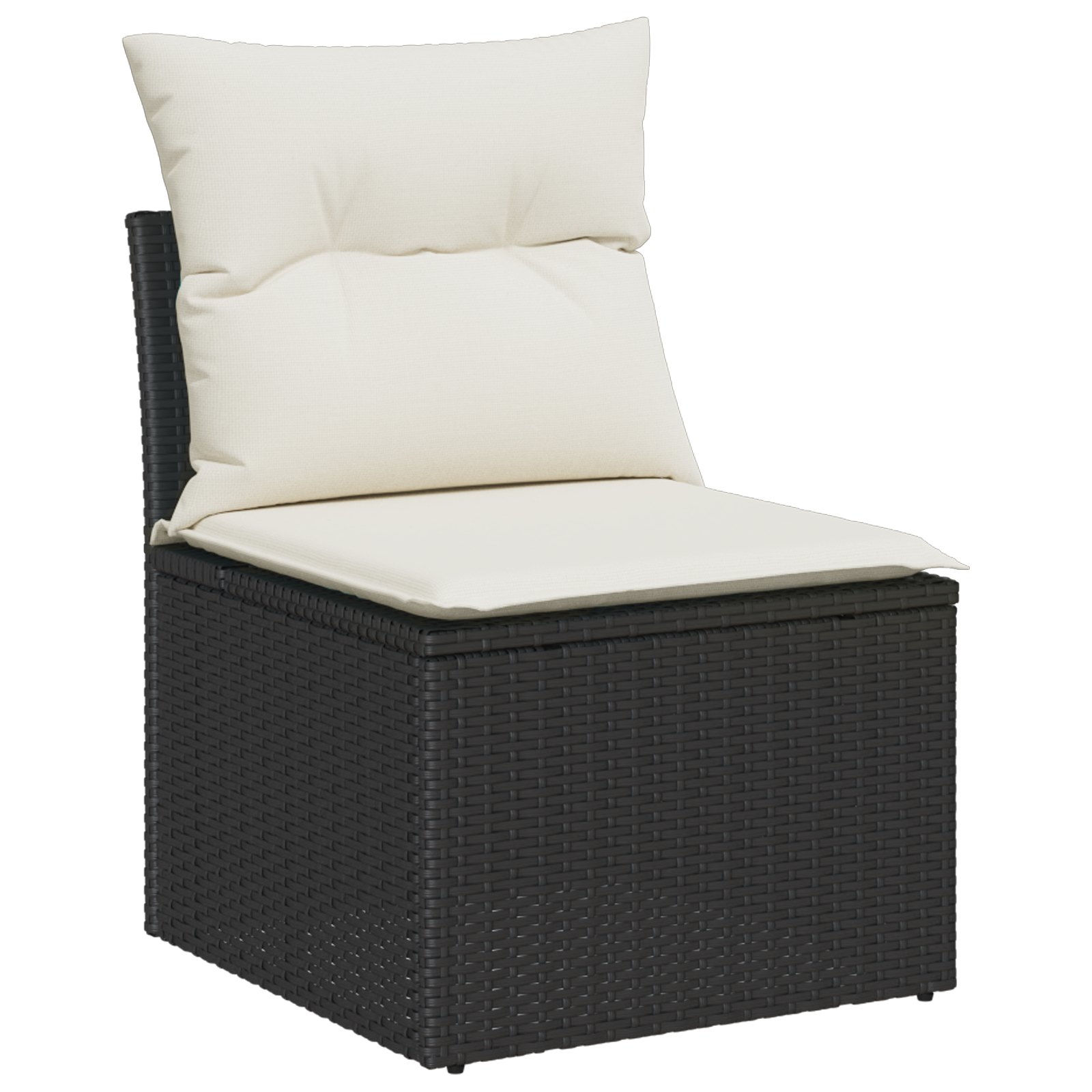 vidaXL 7-delige Tuinbankenset met kussens poly rattan acaciahout zwart