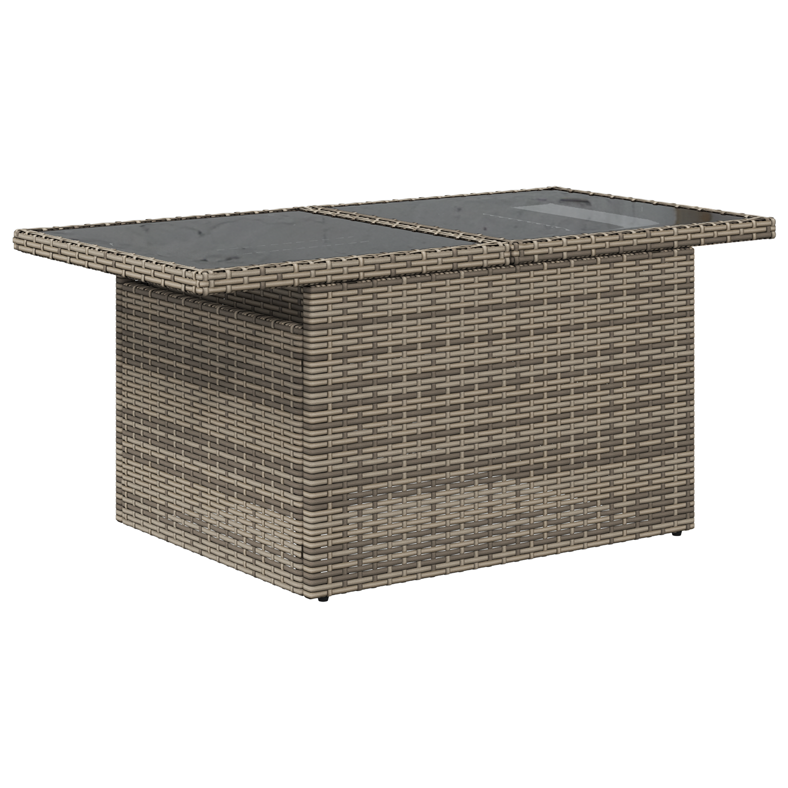 vidaXL 6-delige Tuinbankenset met kussens poly rattan grijs