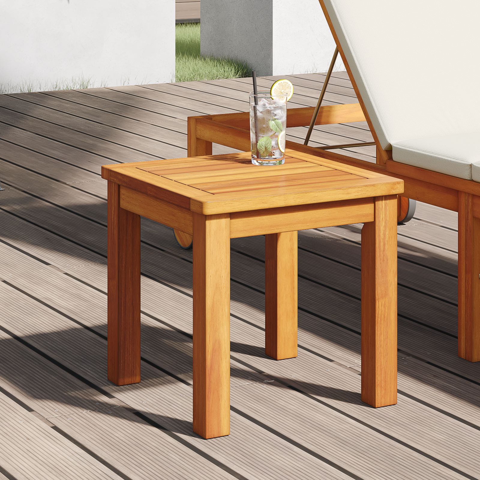vidaXL Tuin bijzettafel 35x35x34 cm van massief acaciahout