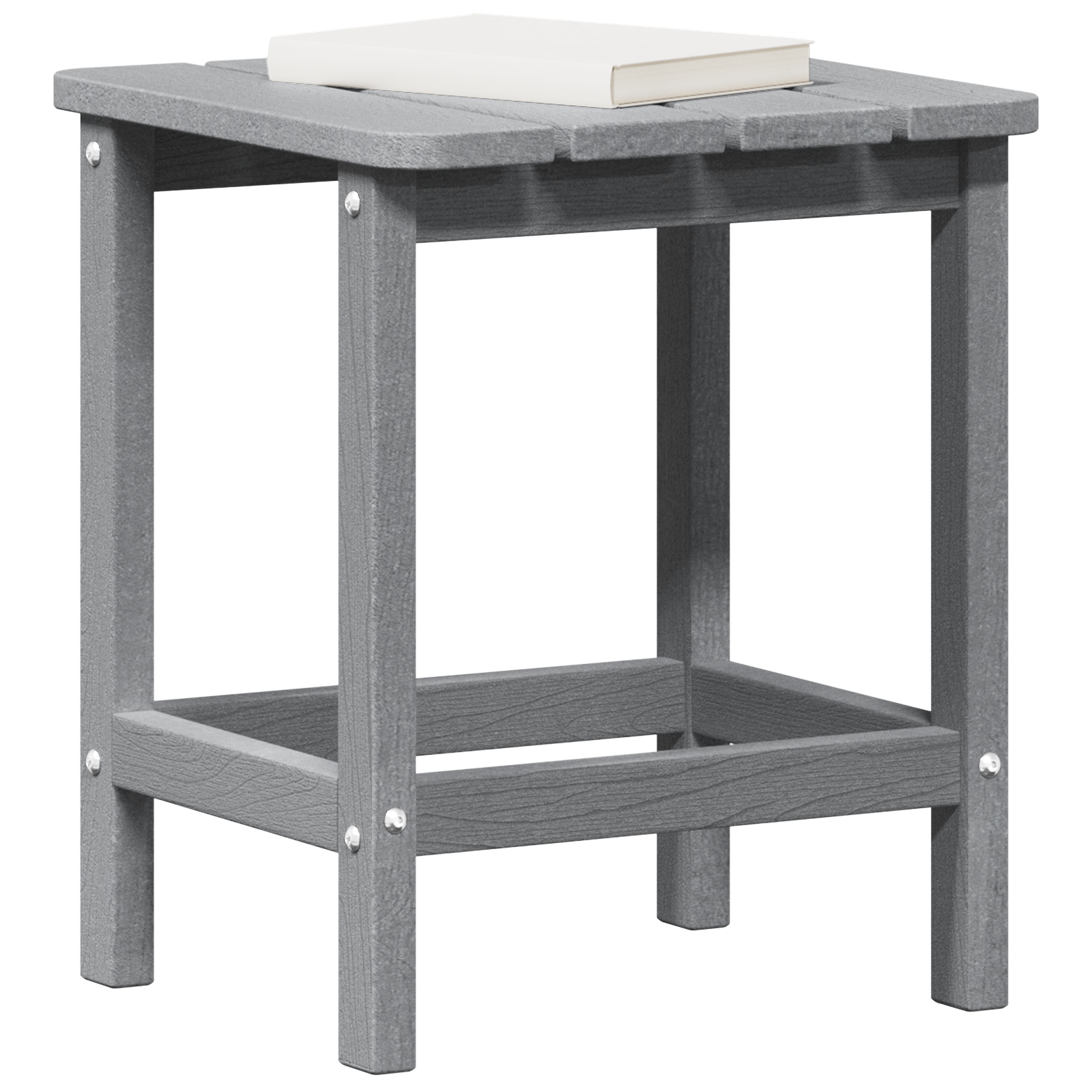 vidaXL Adirondack Bijzettafel Lichtgrijs 38x38x45 cm HDPE