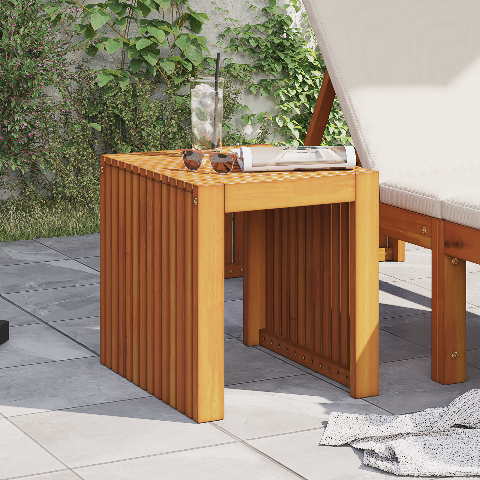 vidaXL Tuin Salontafel 43x36x40 cm van Massief Teak